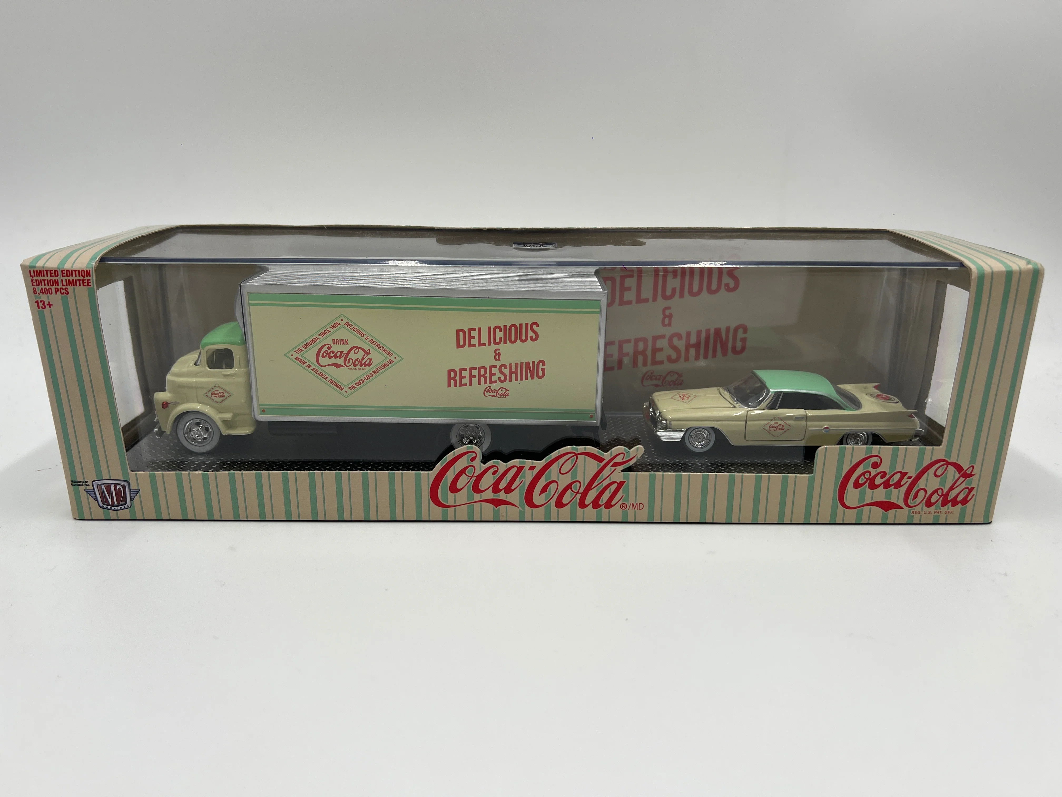 M2 Machines Auto Haulers Coca Cola 1958 Dodge COE & 1960 Chrysler 300F TW20 - Image 2