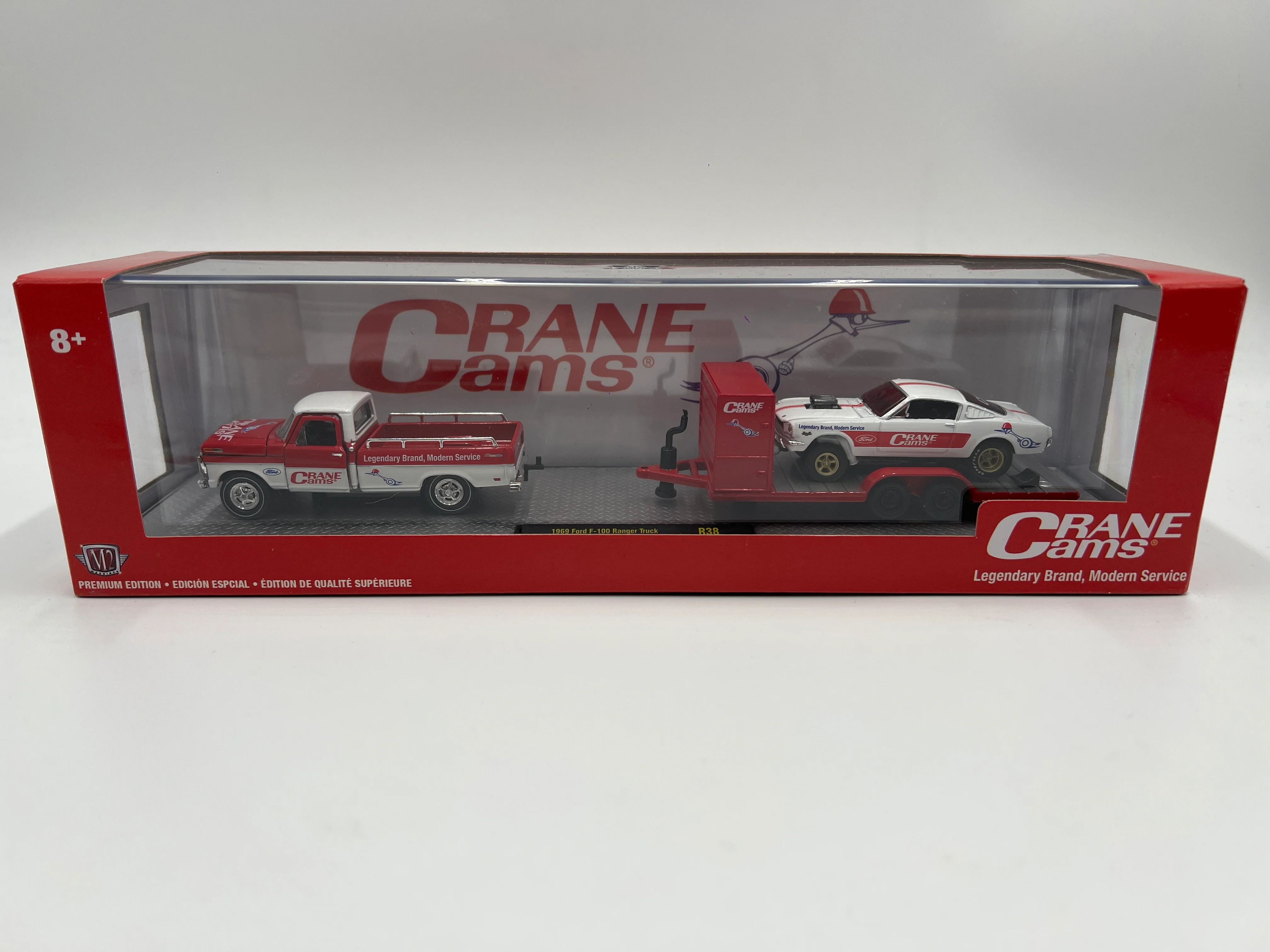 M2 Machines Auto Haulers Crane Cams 1969 Ford F-100 Ranger Truck & 1966 Ford Mustang Gasser R38 - Image 2