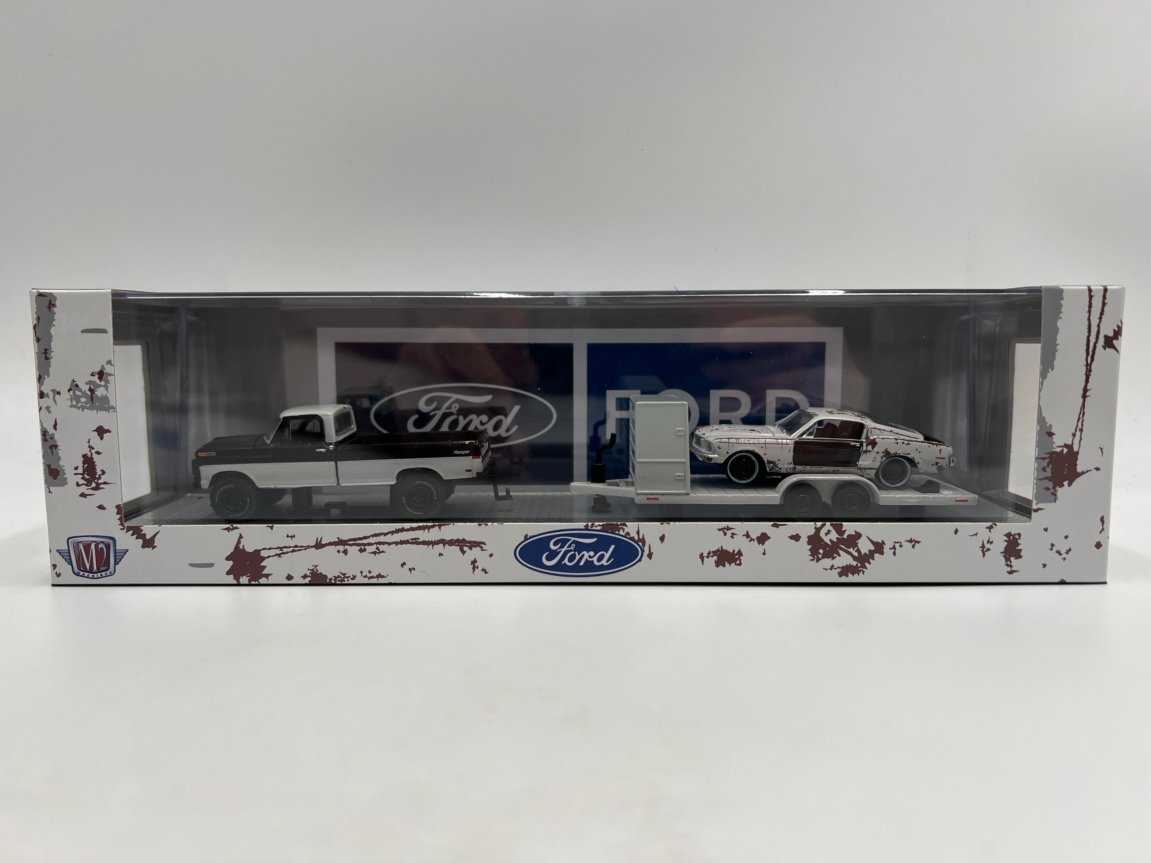 M2 Machines Auto Haulers R92 1972 Ford F-250 Ranger 4x4 & 1969 Ford Mustang GT 390
