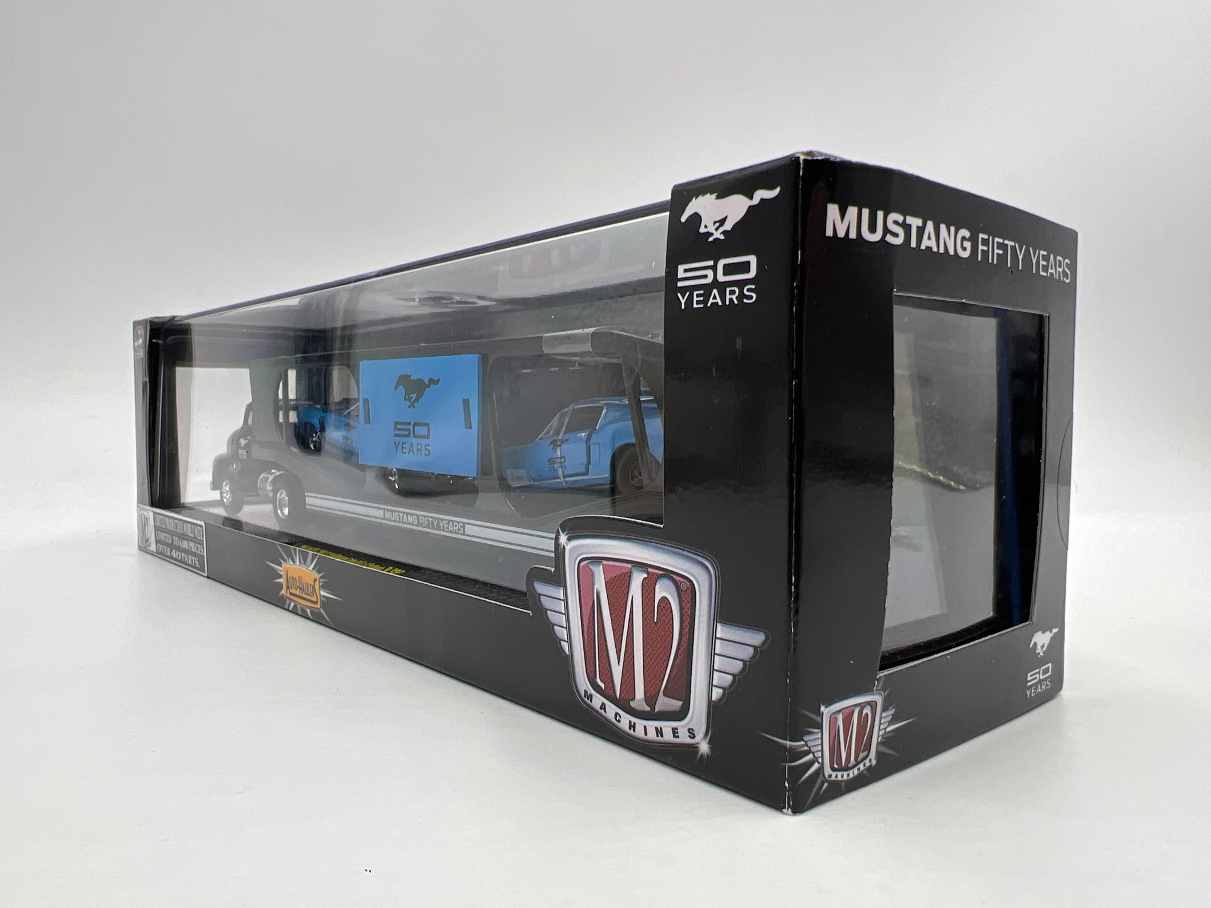 M2 Machines Auto Haulers Walmart Exclusive Mustang 50 Years 1956 Ford COE & 1968 Ford Mustang Cobra Jet 2+2 Fastback /1970 Boss 302 R S08 - Image 5