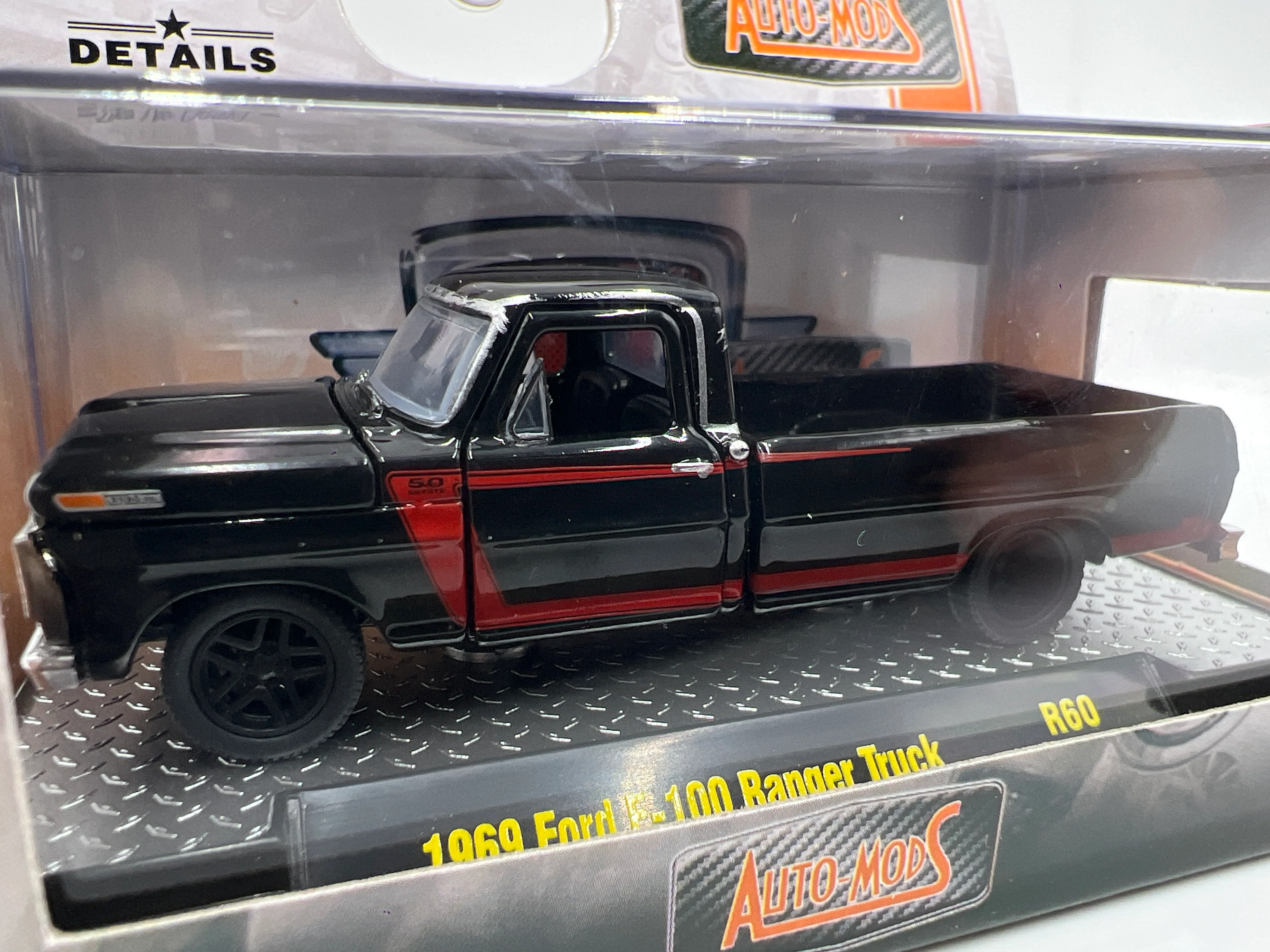 M2 Machines Auto Mods 1969 Ford F-100 Ranger Truck Black R60 - Image 2