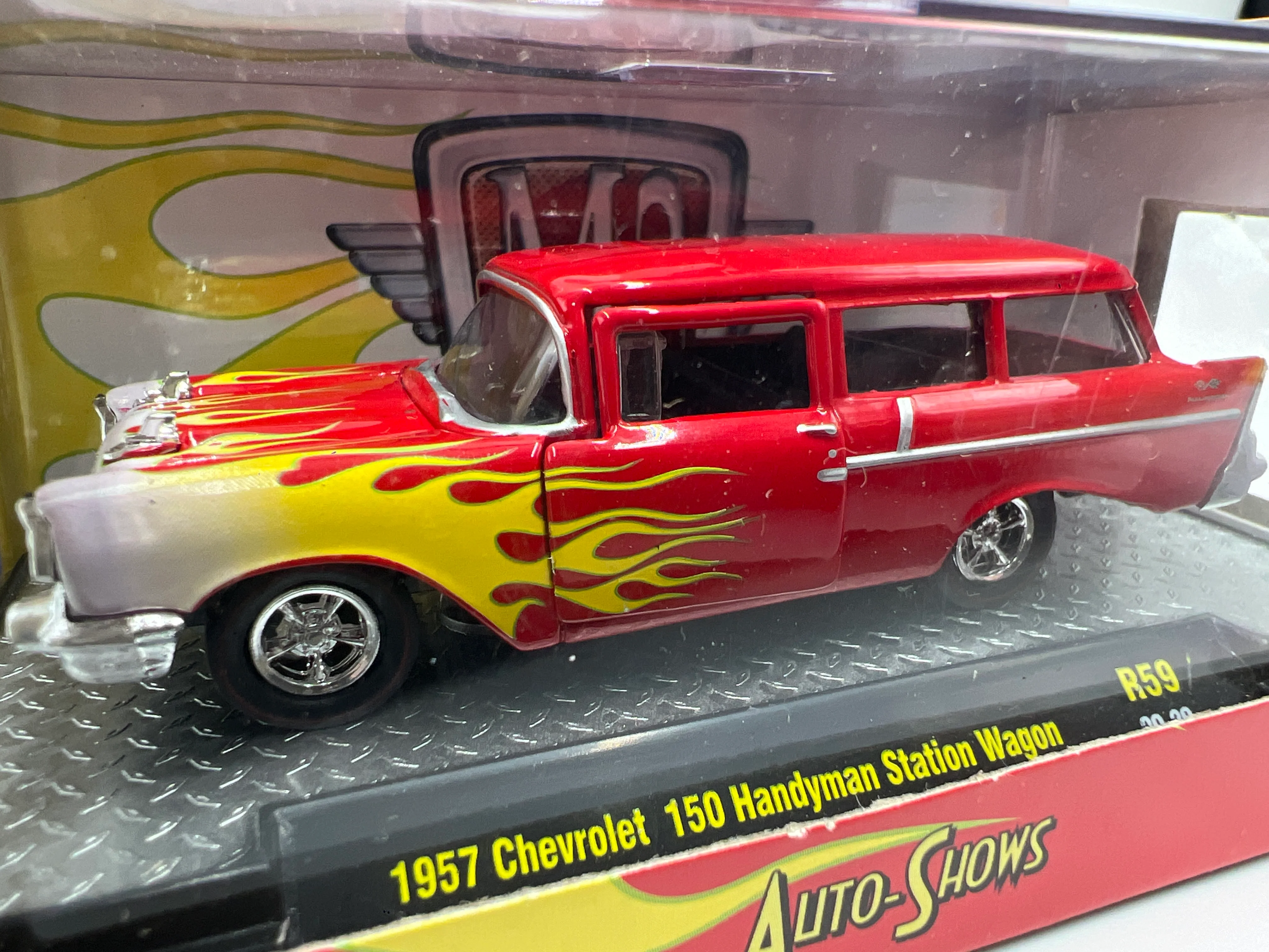 M2 Machines Auto Shows 1957 Chevrolet 150 Handyman Station Wagon Red R59 - Image 3