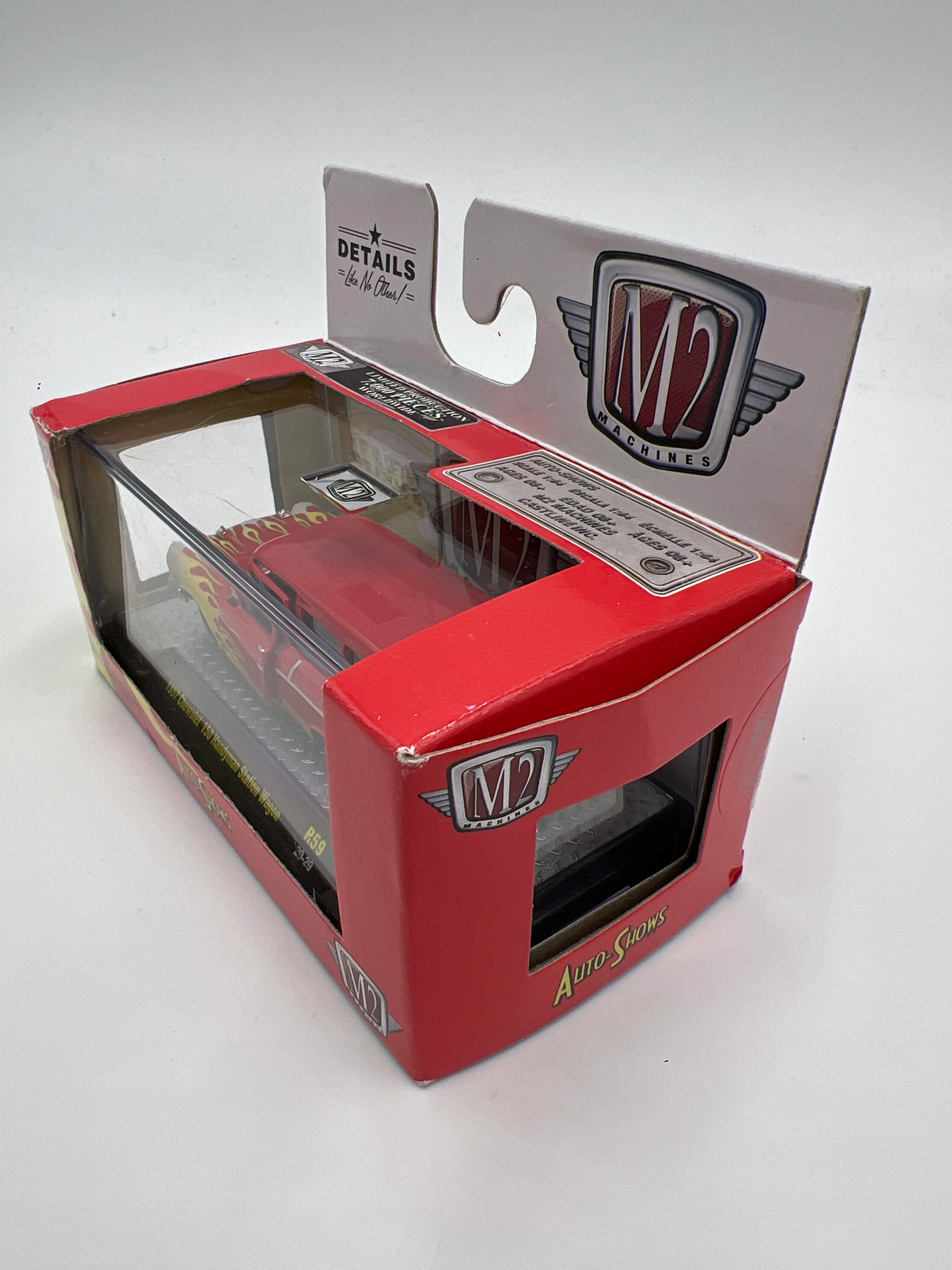 M2 Machines Auto Shows 1957 Chevrolet 150 Handyman Station Wagon Red R59 - Image 4