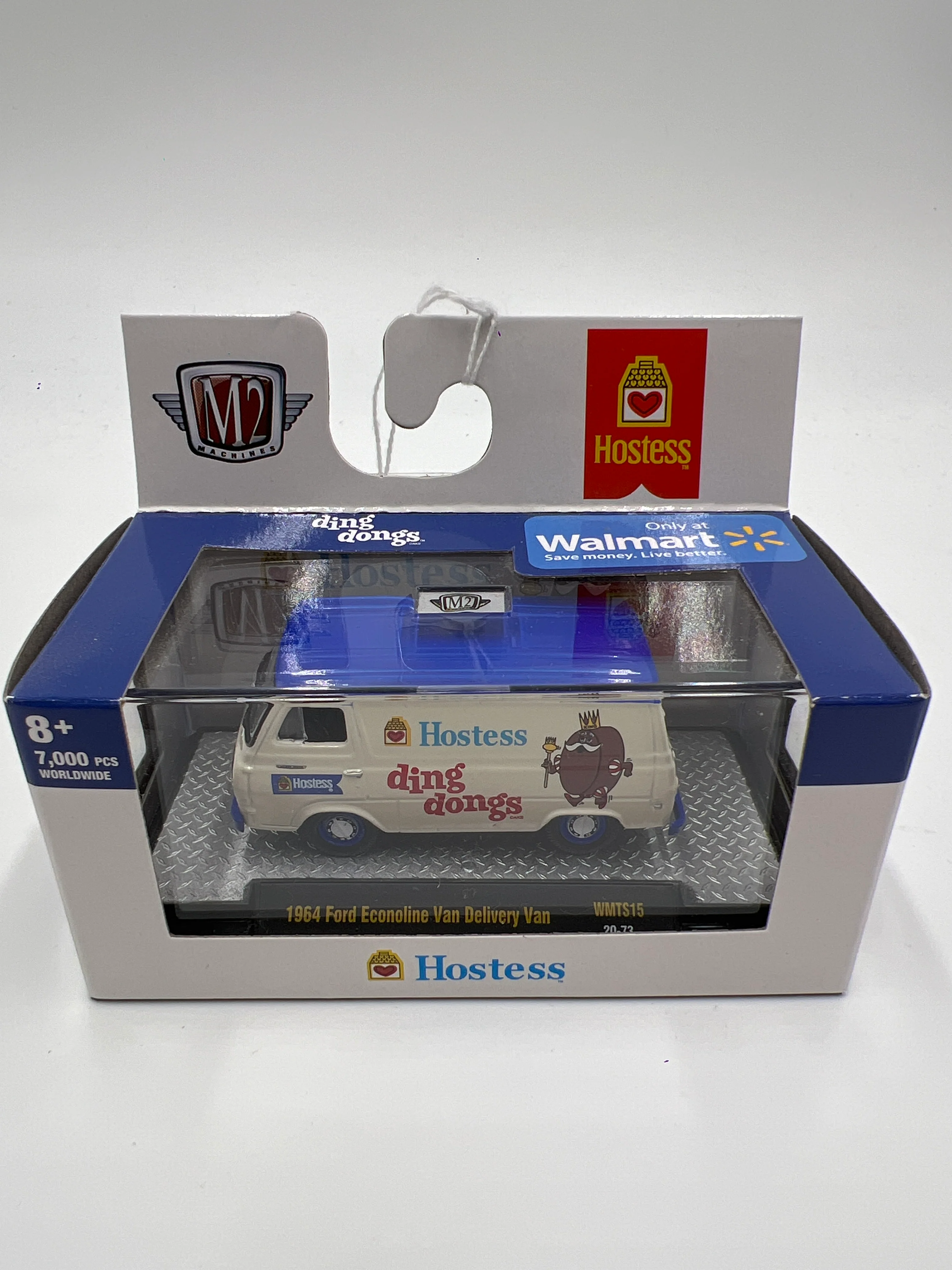 M2 Machines Walmart Exclusive Hostess Ding Dongs 1964 Ford Econoline Van Delivery Van White WMTS15 - Image 2