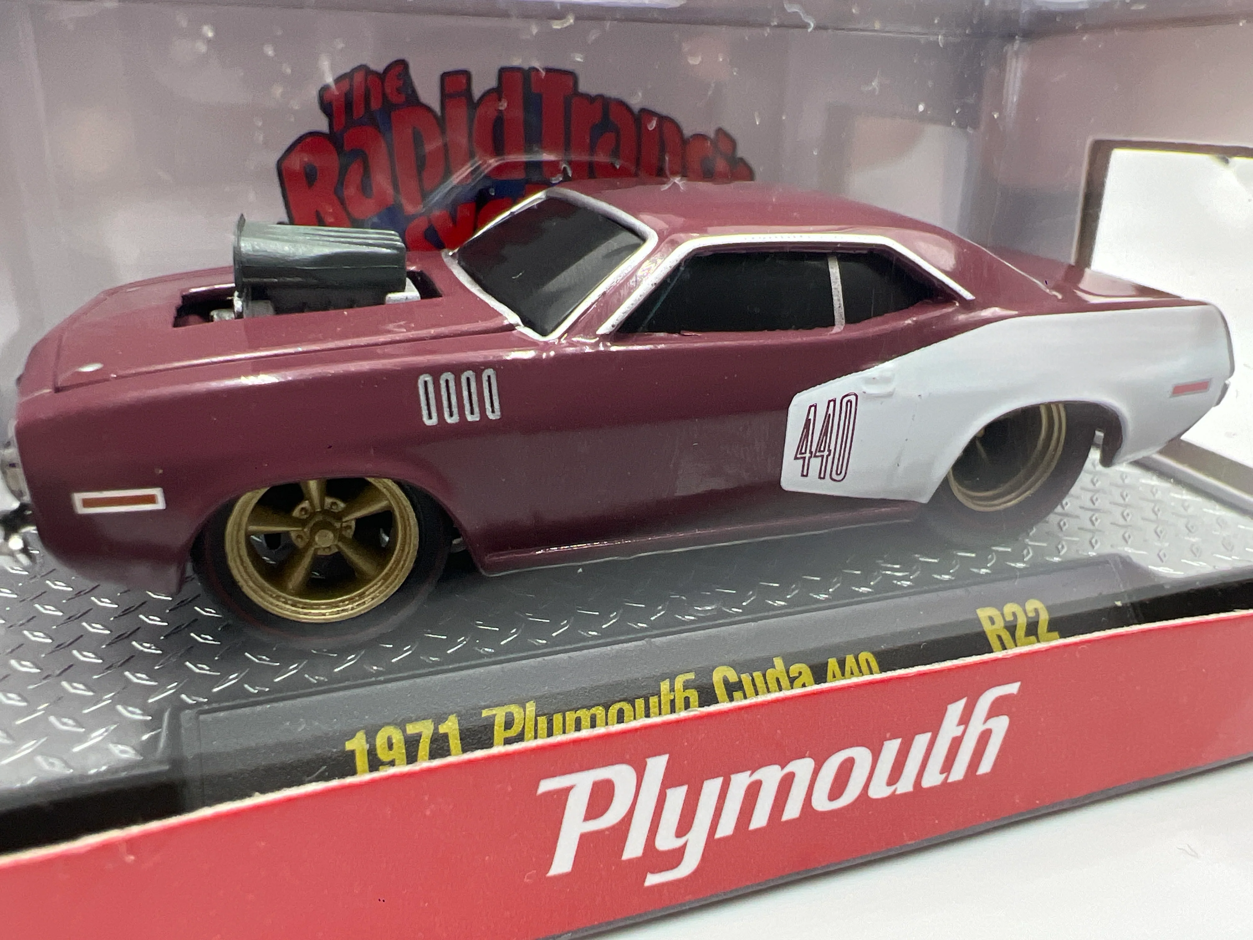 M2 Machines Ground Pounders 1971 Plymouth Cuda 440 R22 - Image 3