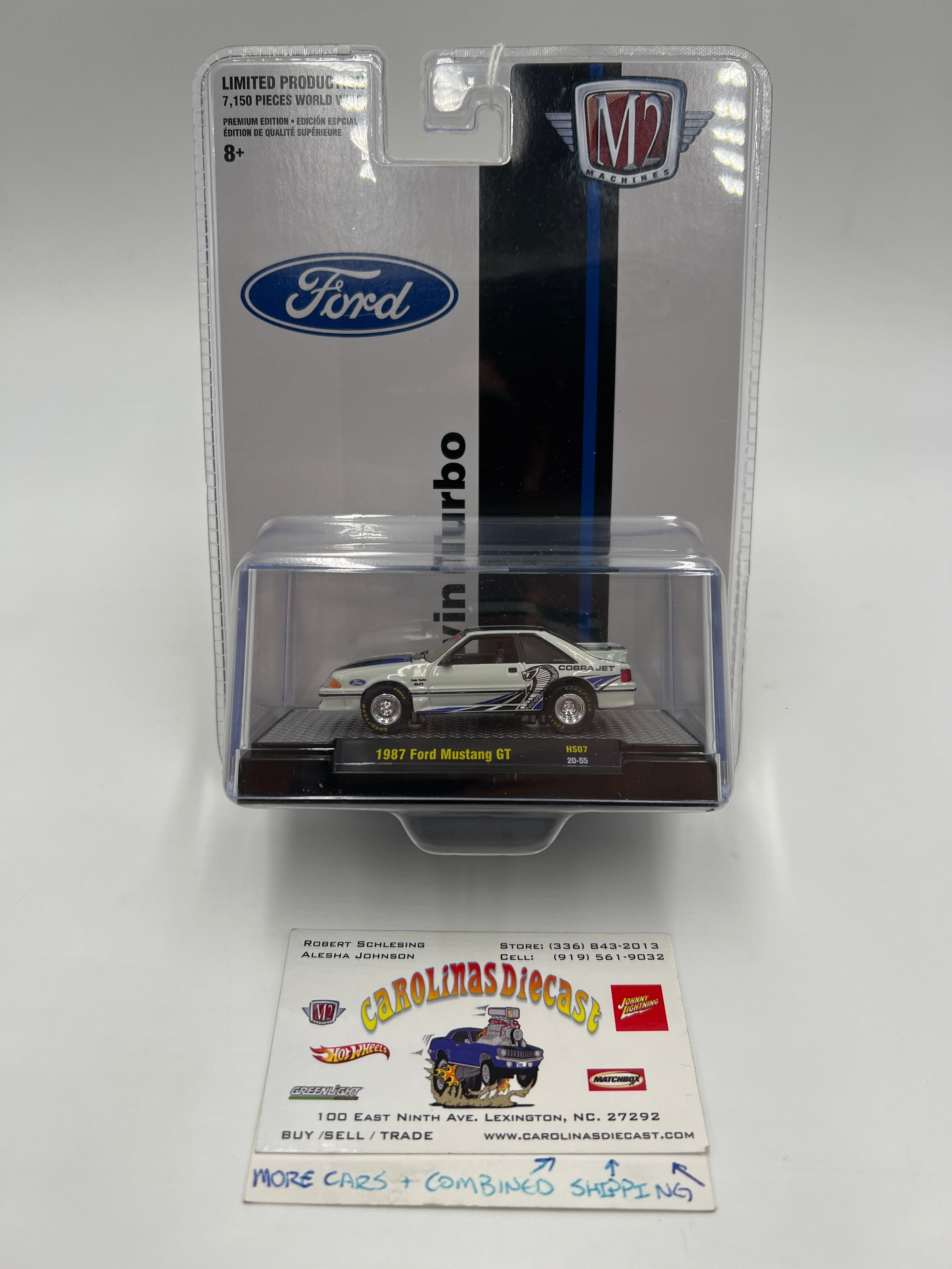 M2 Machines Ford Twin Turbo 1987 Ford Mustang GT White HS07 202D
