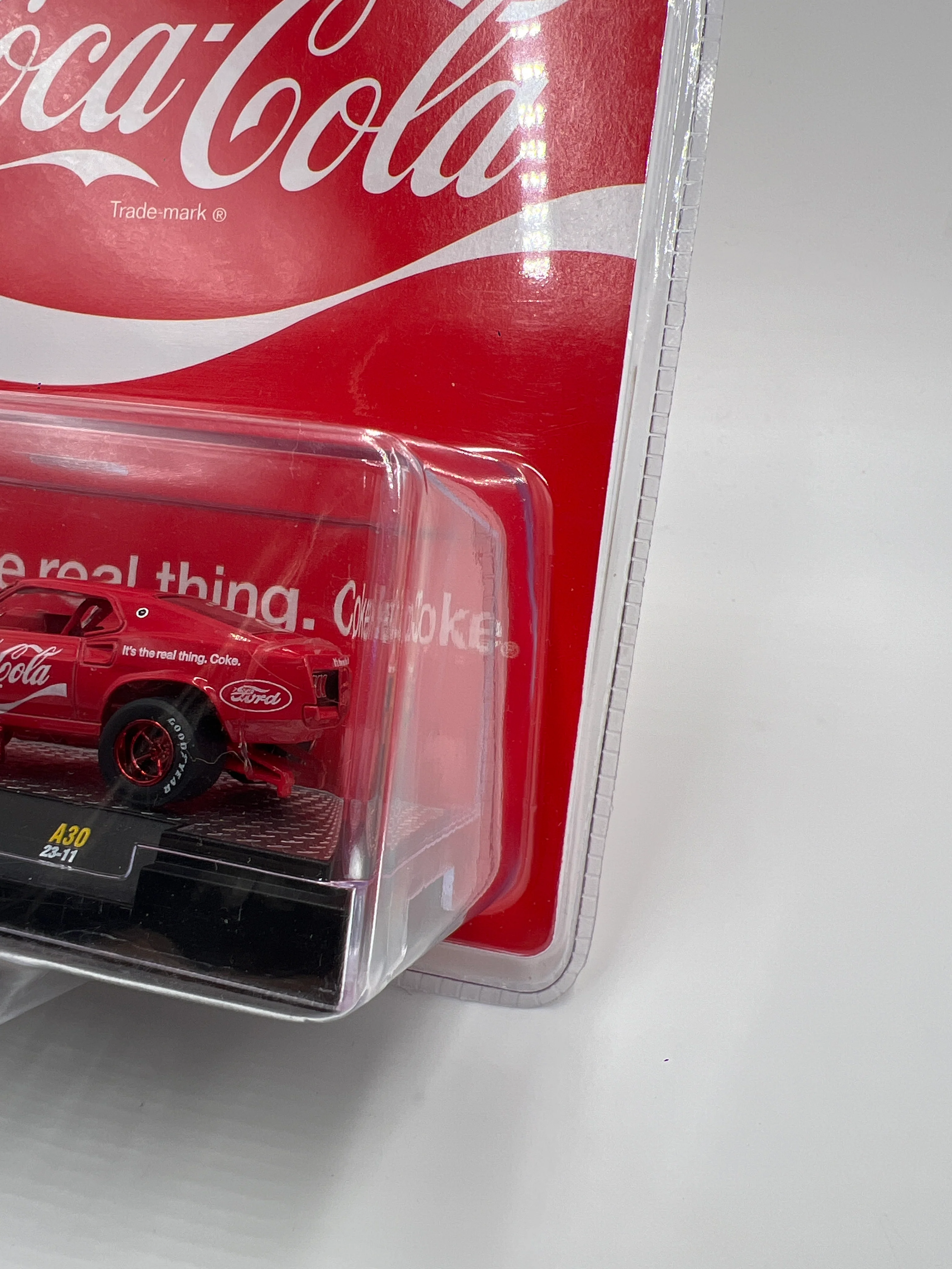 M2 Machines Coca Cola CHASE 1969 Ford Mustang Funny Car Red A30 - Image 3