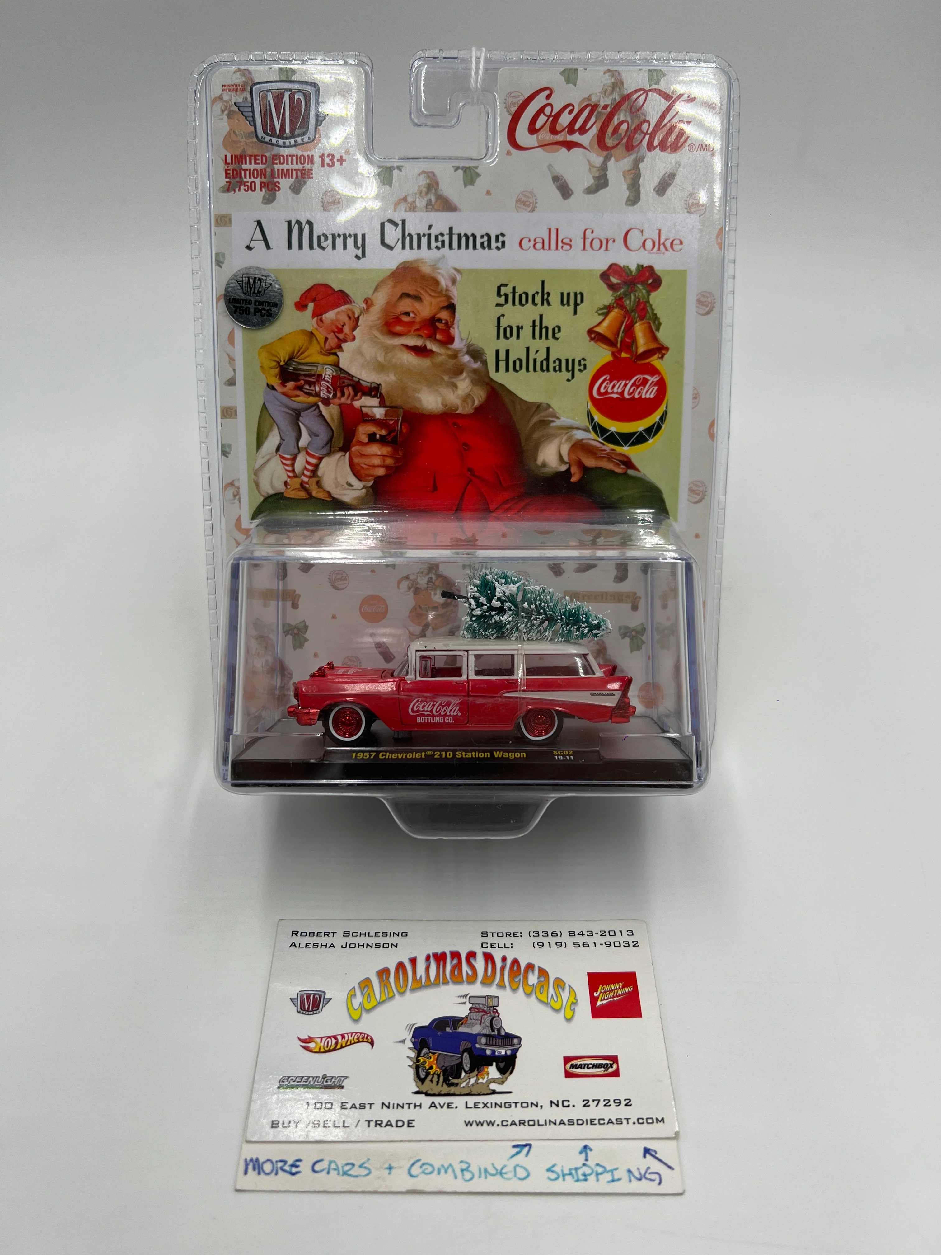 M2 Machines Coca Cola CHASE 1957 Chevrolet 210 Station Wagon Red SC02