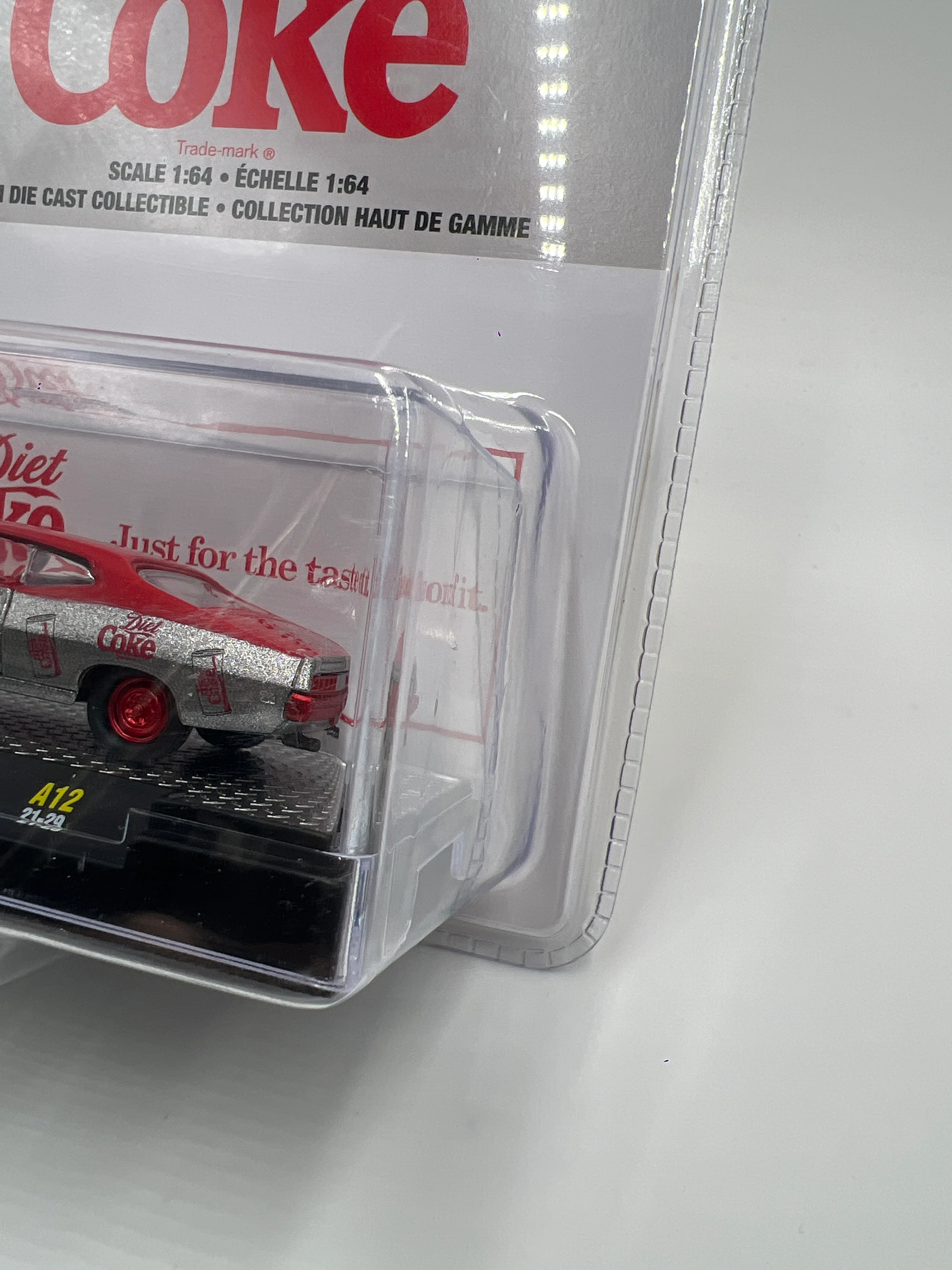 M2 Machines Coca Cola Diet Coke CHASE 1970 Ford Torino Cobra Silver/Red A12 - Image 3