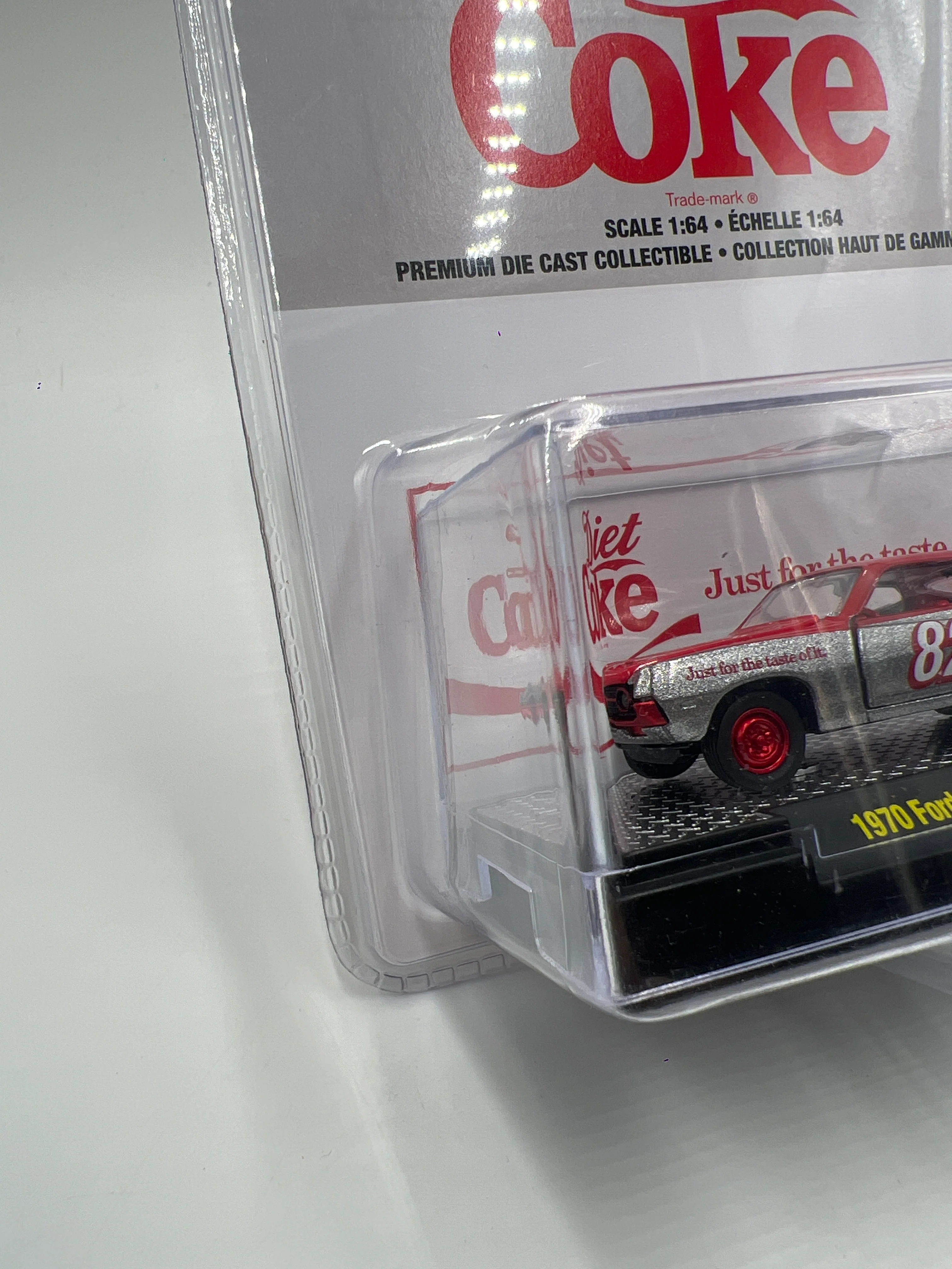 M2 Machines Coca Cola Diet Coke CHASE 1970 Ford Torino Cobra Silver/Red A12 - Image 4