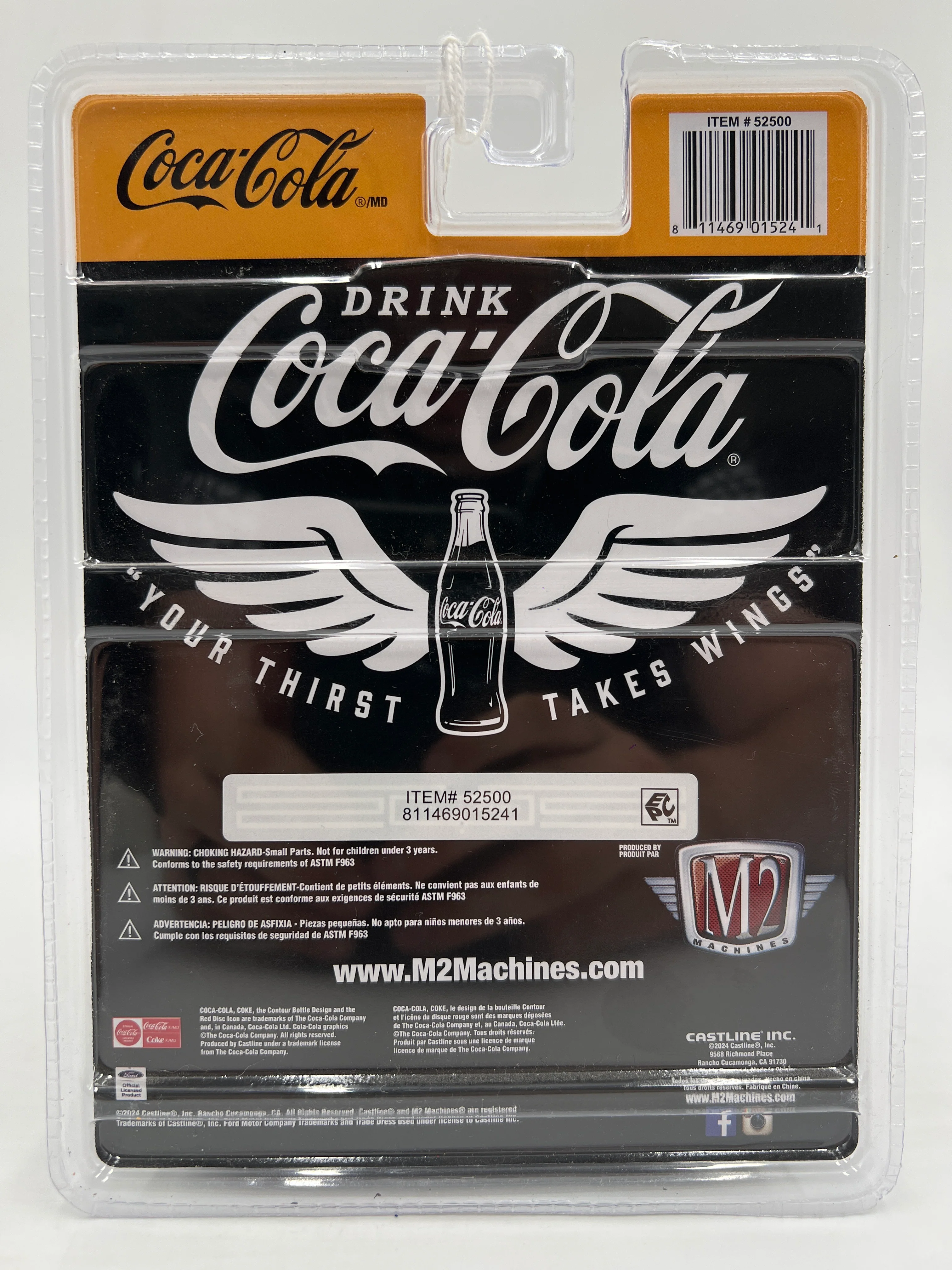 M2 Machines Coca Cola CHASE 1956 Ford F-100 Truck Yellow A38 - Image 5