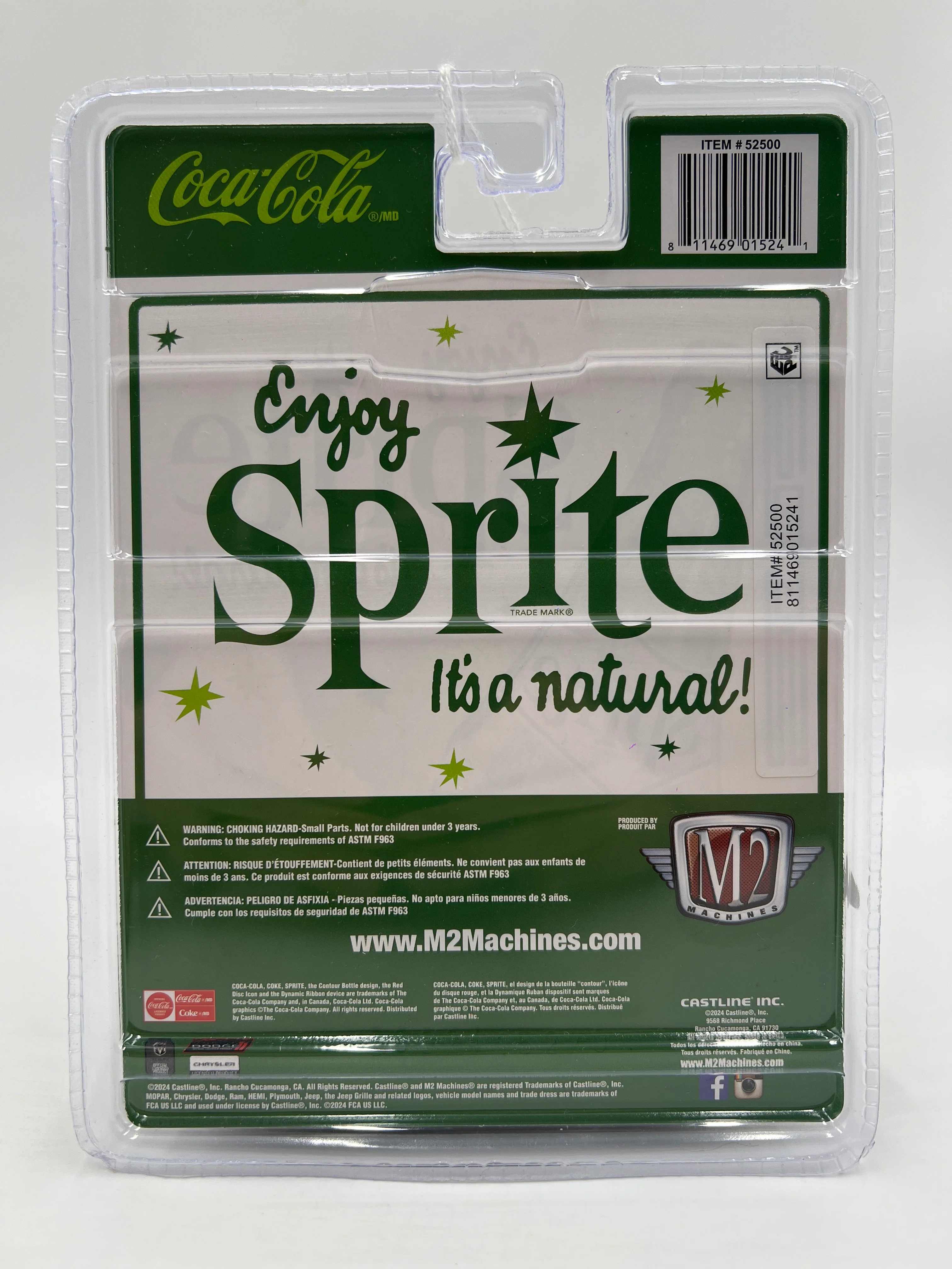 M2 Machines Coca Cola Sprite CHASE 1969 Dodge Charger Daytona Hemi Green A46 - Image 6