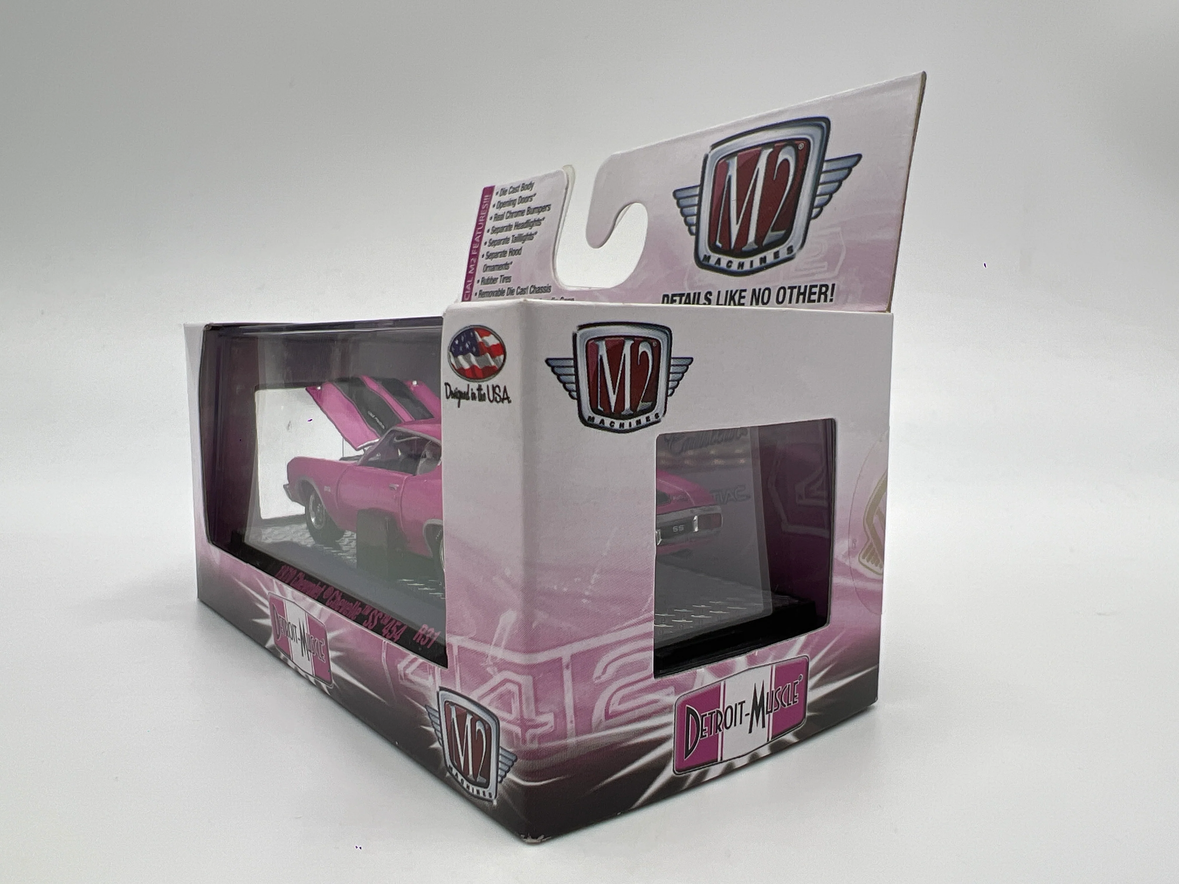 M2 Machines Detroit Muscle 1970 Chevrolet Chevelle SS 454 Pink R31 - Image 4