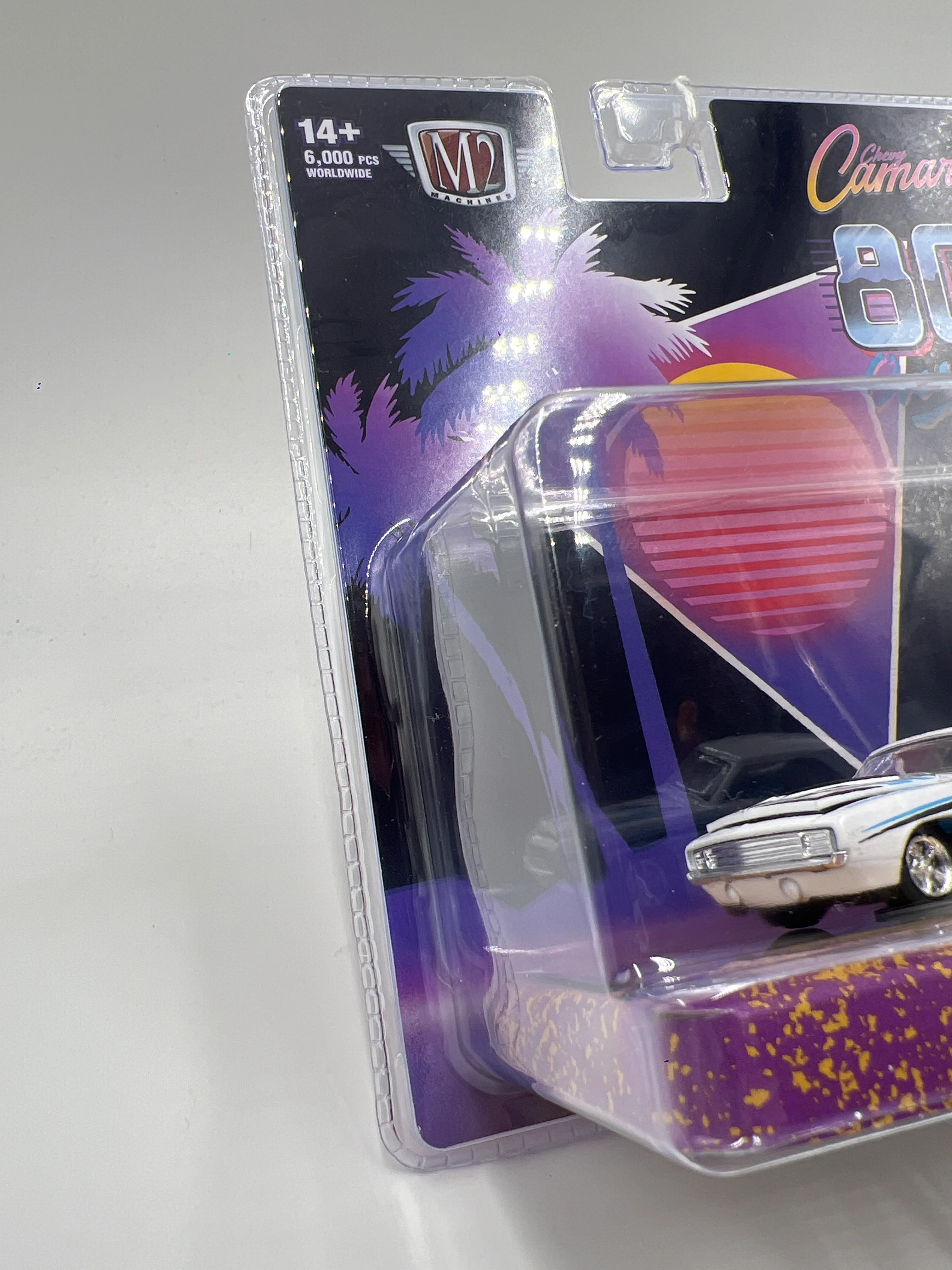 M2 Machines Diorama 80s Overdrive 1969 Chevrolet Camaro White R09 196E - Image 5