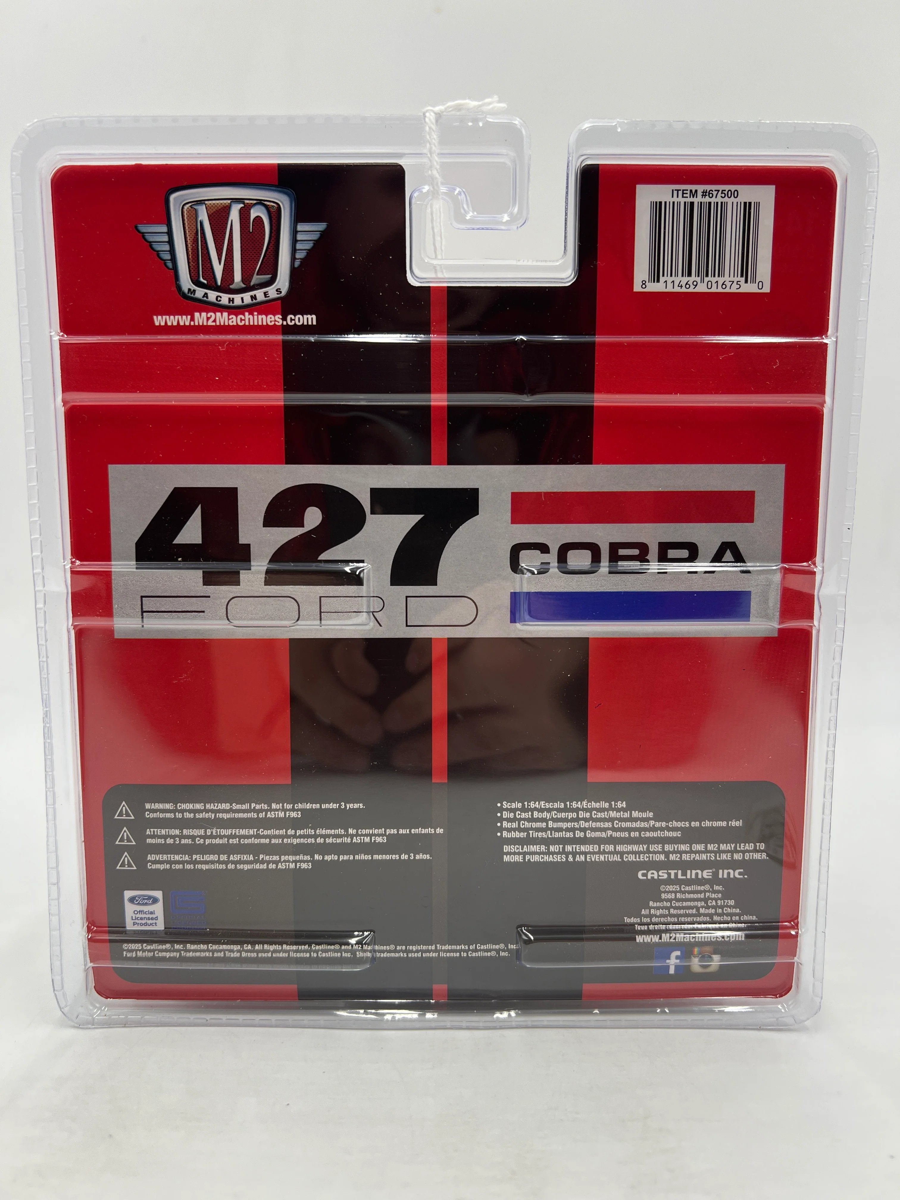 M2 Machines Diorama R17 1965 Shelby 427 Cobra Red 195E - Image 3