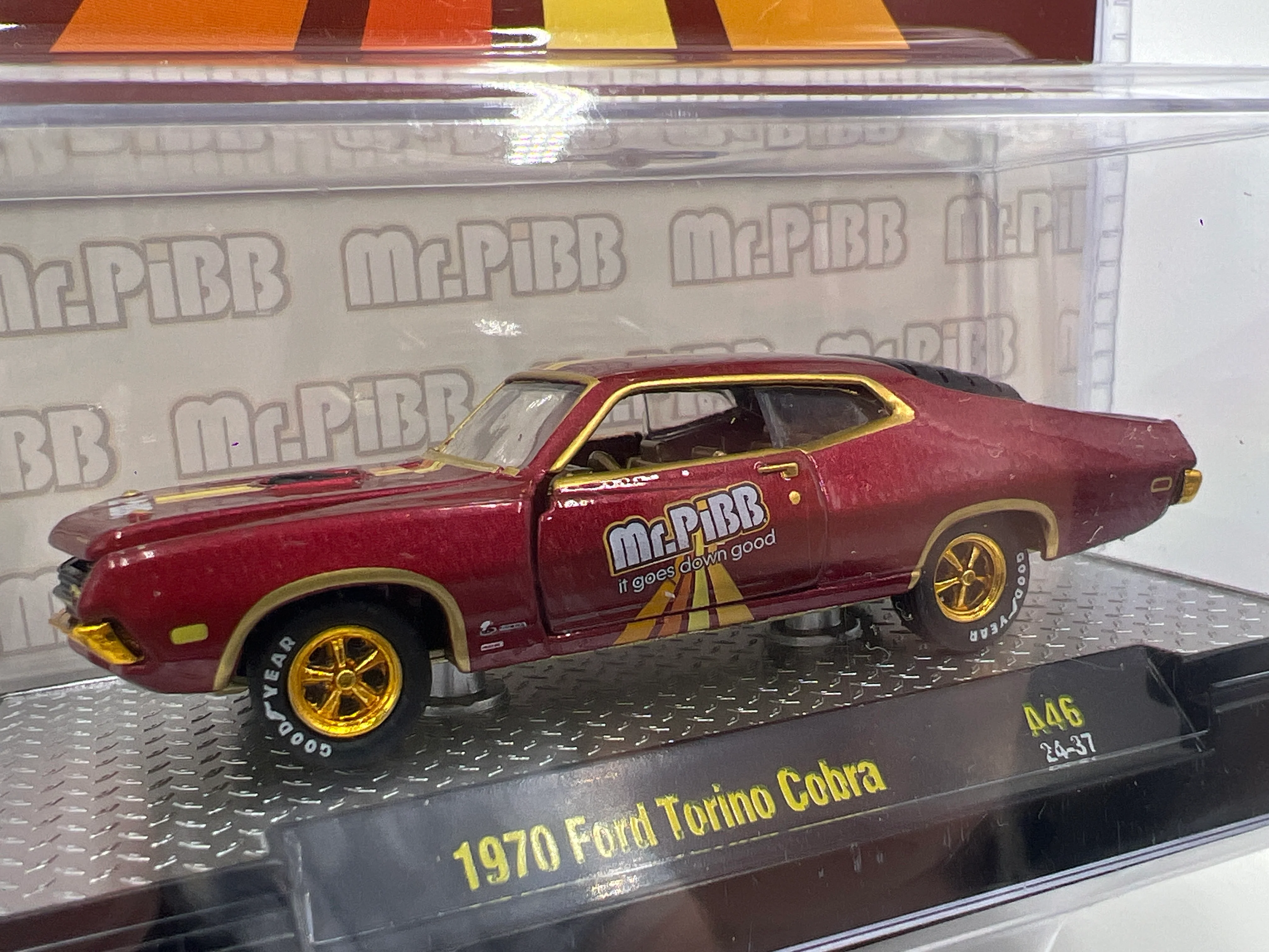 M2 Machines Coca Cola Mr Pibb CHASE 1970 Ford Torino Cobra A46 - Image 2