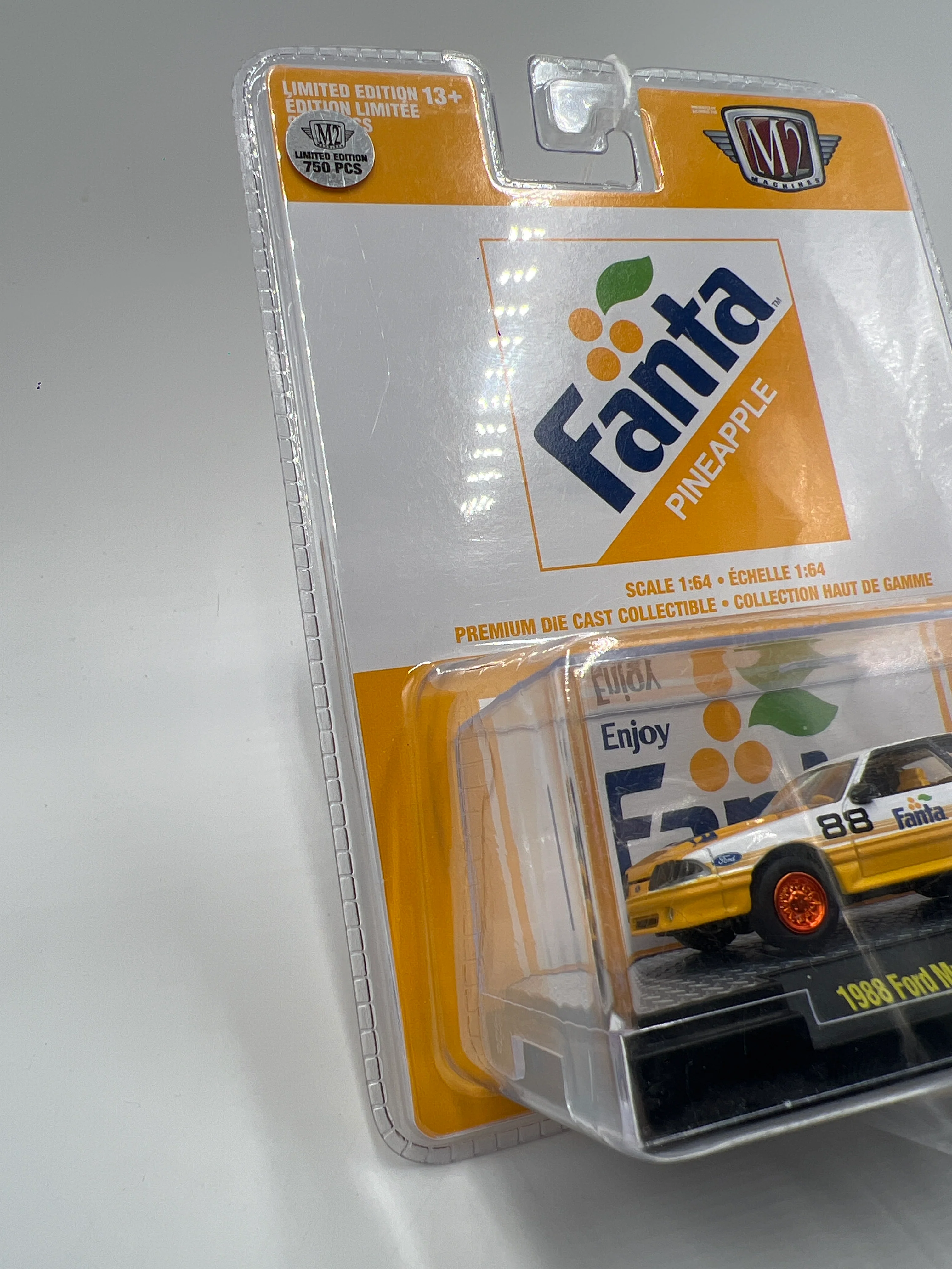 M2 Machines Fanta CHASE 1988 Ford Mustang GT A14 - Image 3