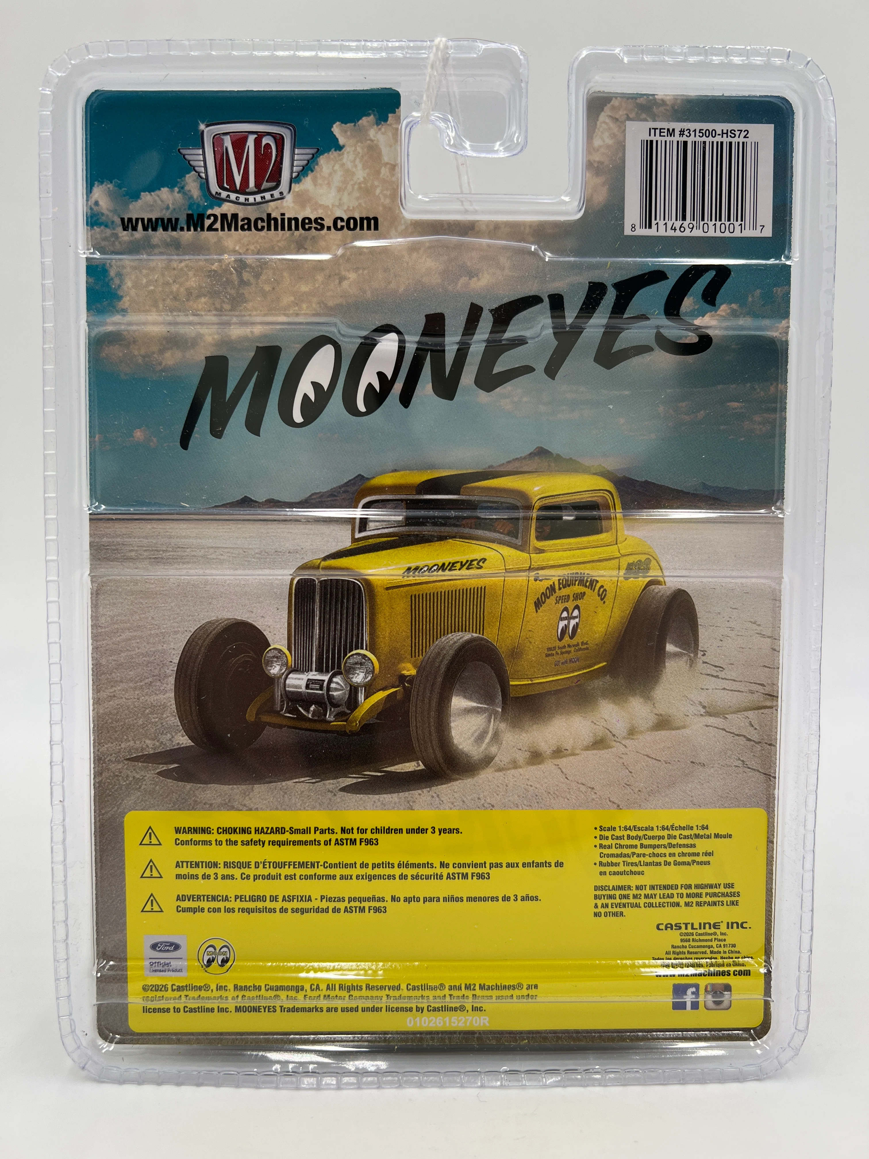 M2 Machines HS72 Hobby Exclusive 1932 Ford Three Window Coupe Mooneyes 196C - Image 3
