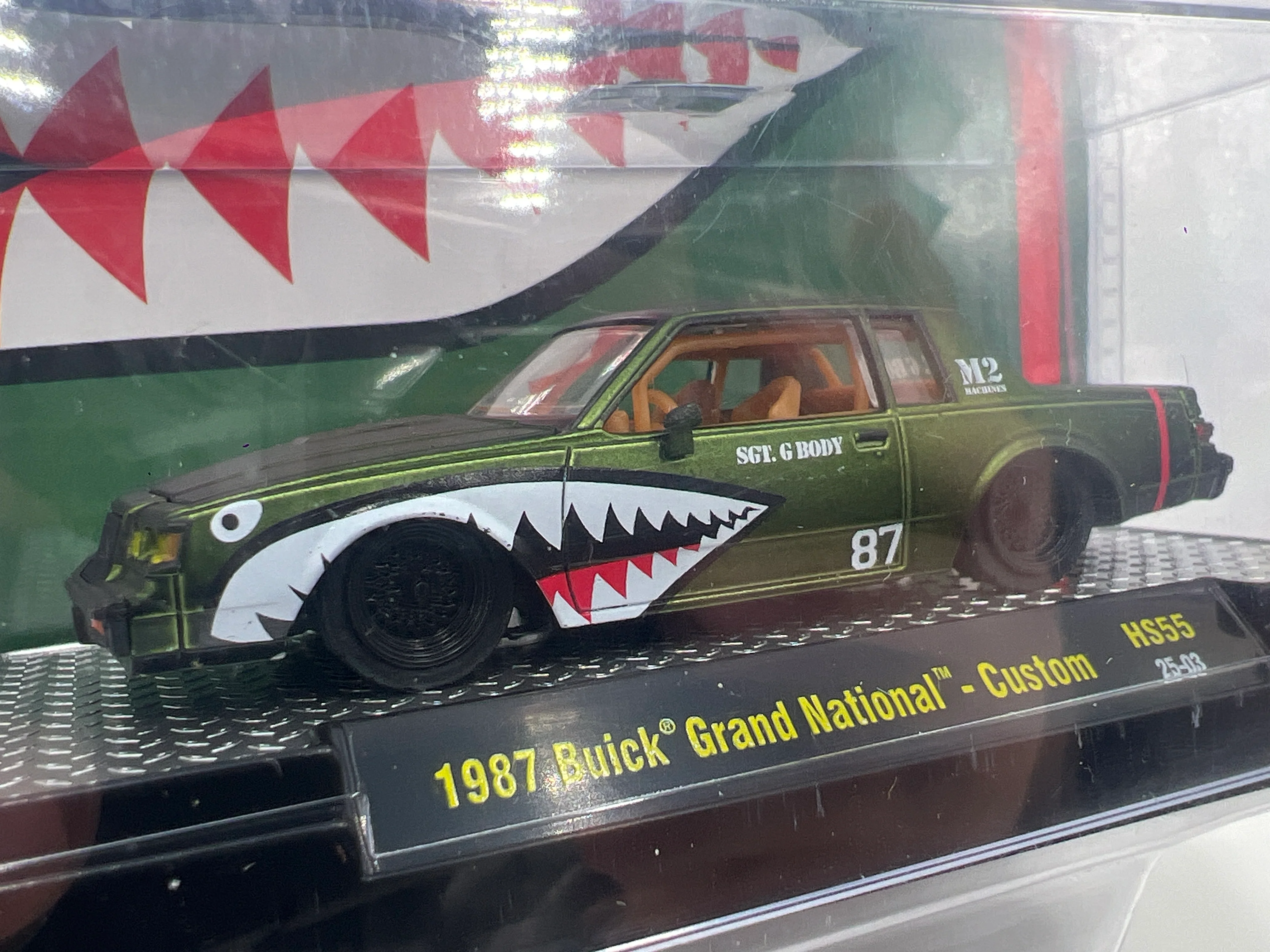 M2 Machines Hobby Exclusive SGT G Body 1987 Buick Grand National Custom Green HS55 194E - Image 2