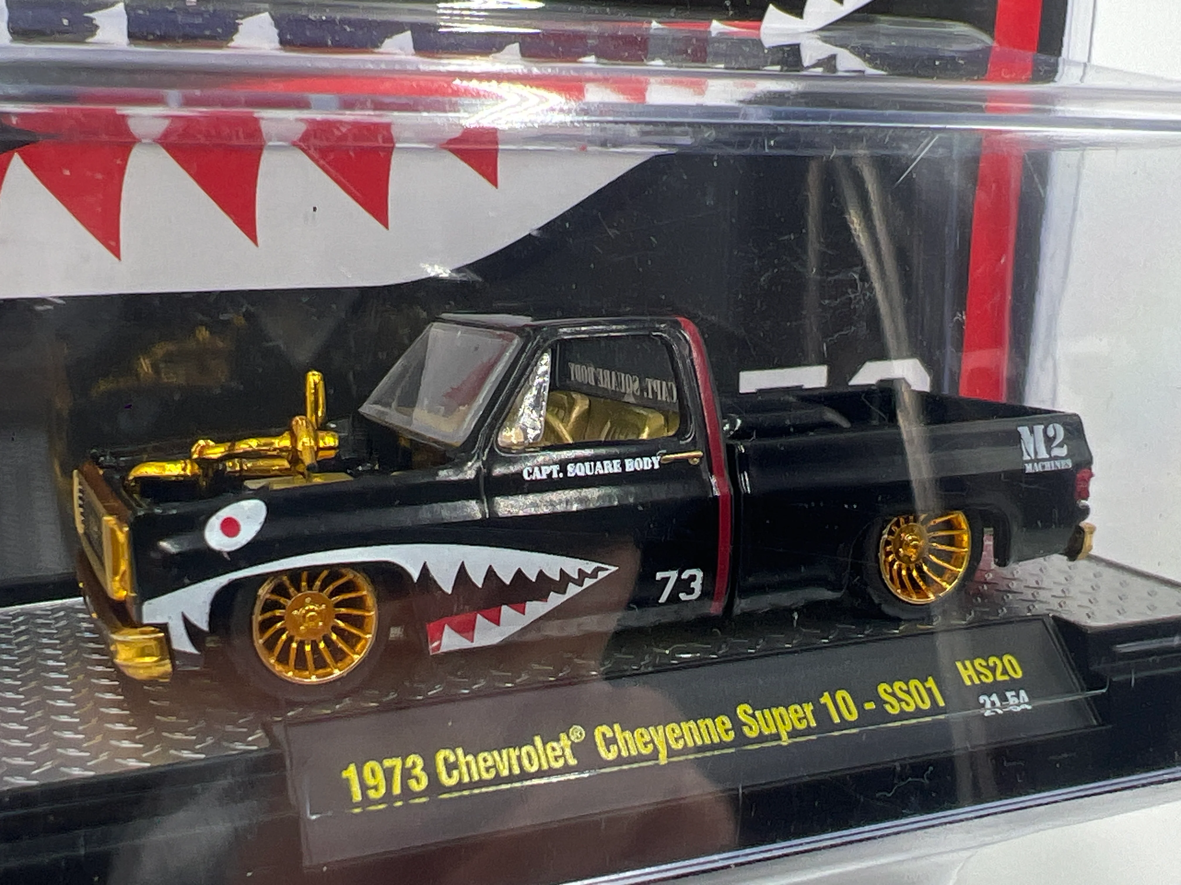 M2 Machines Hobby Exclusive CHASE 1/420 Capt Square Body 1973 Chevrolet Cheyenne Super 10 SS01 HS20 - Image 2