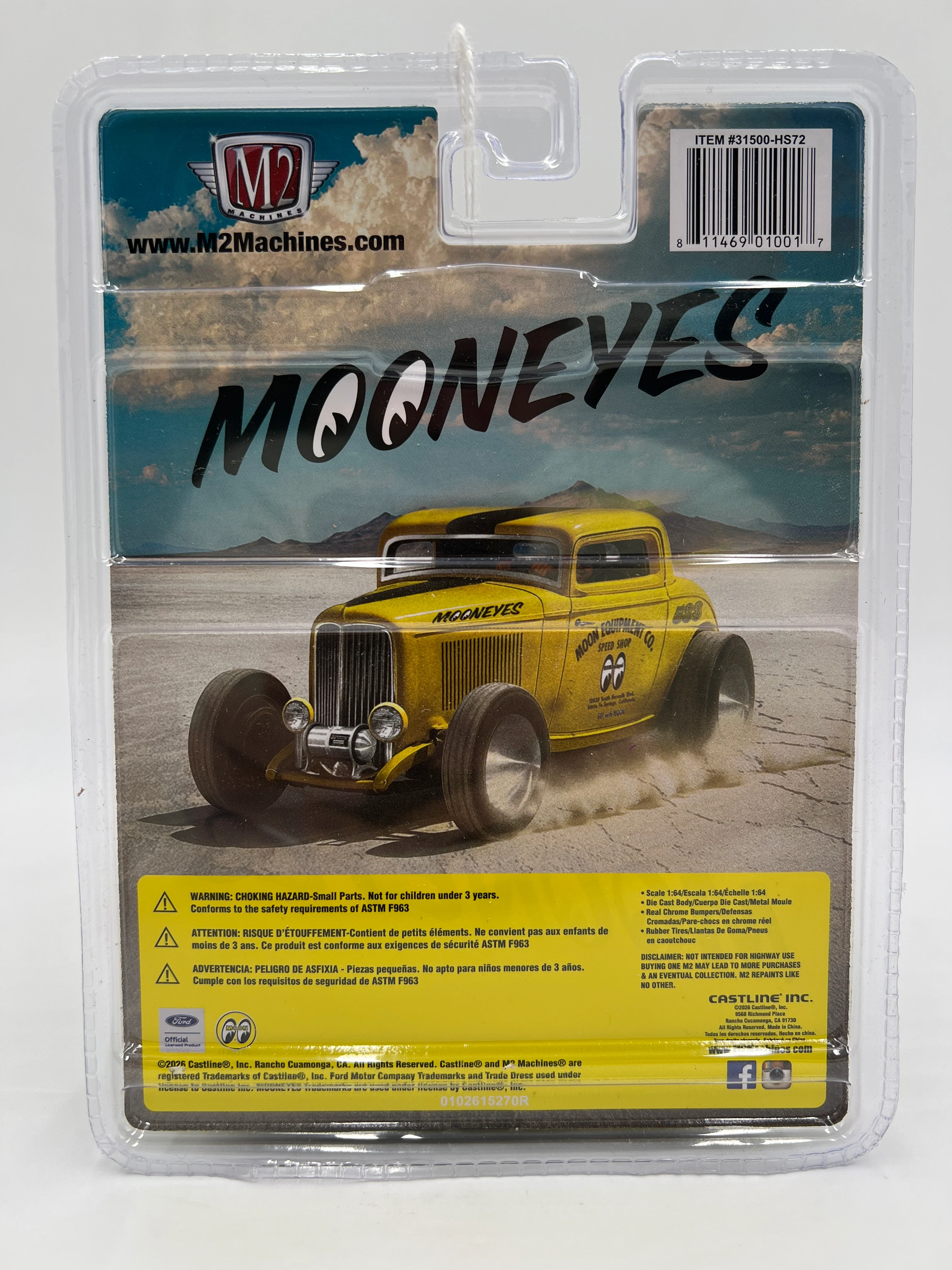 M2 Machines HS72 Hobby Exclusive CHASE 1932 Ford Three Window Coupe Mooneyes - Image 6