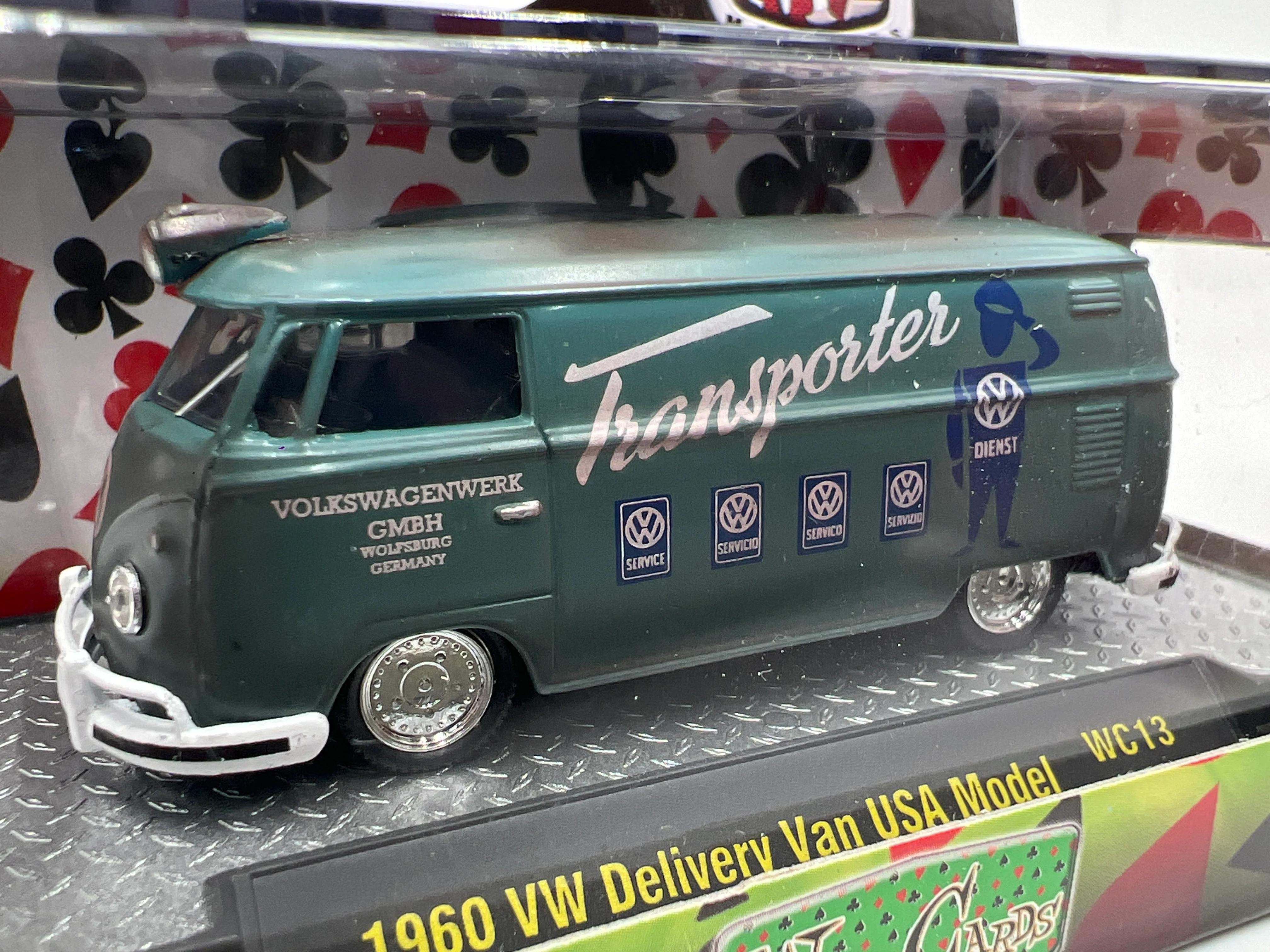 M2 Machines Wild Cards 1/3480 1960 VW Delivery Van USA Model WC13 - Image 2
