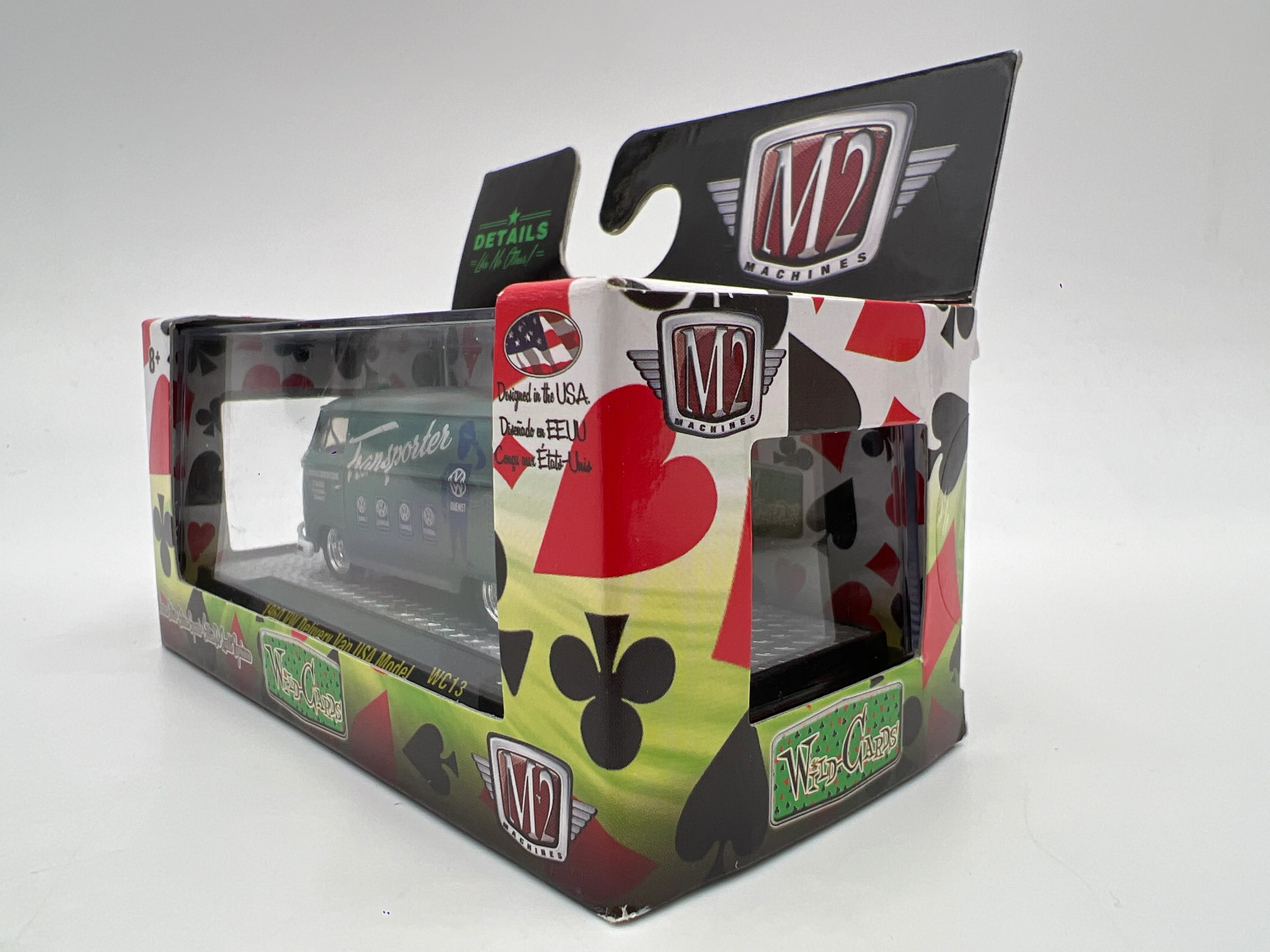 M2 Machines Wild Cards 1/3480 1960 VW Delivery Van USA Model WC13 - Image 3