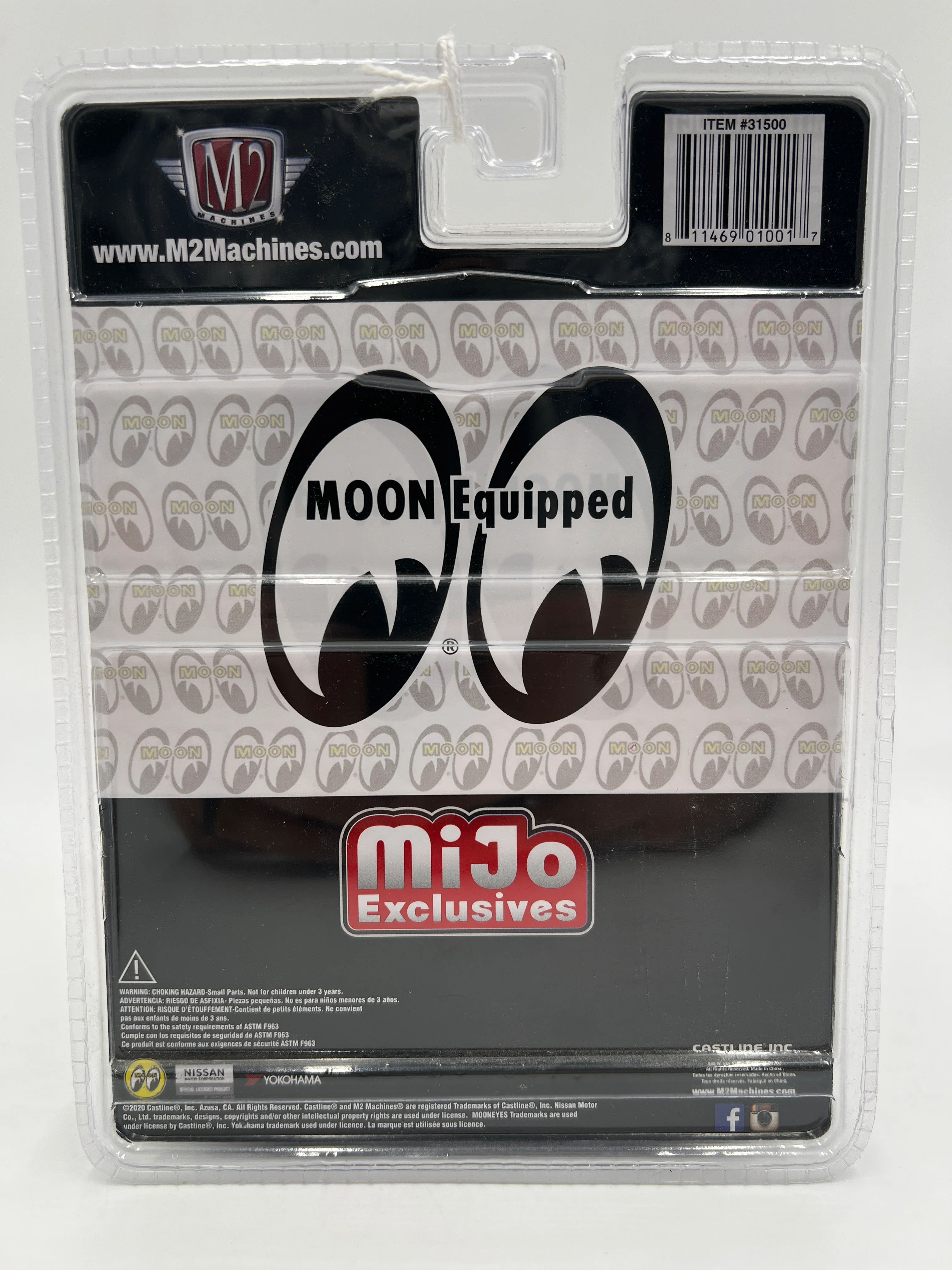 M2 Machines Mijo Exclusives Moon Equipped 1974 Datsun Truck Mooneyes White MJS26 201E - Image 6