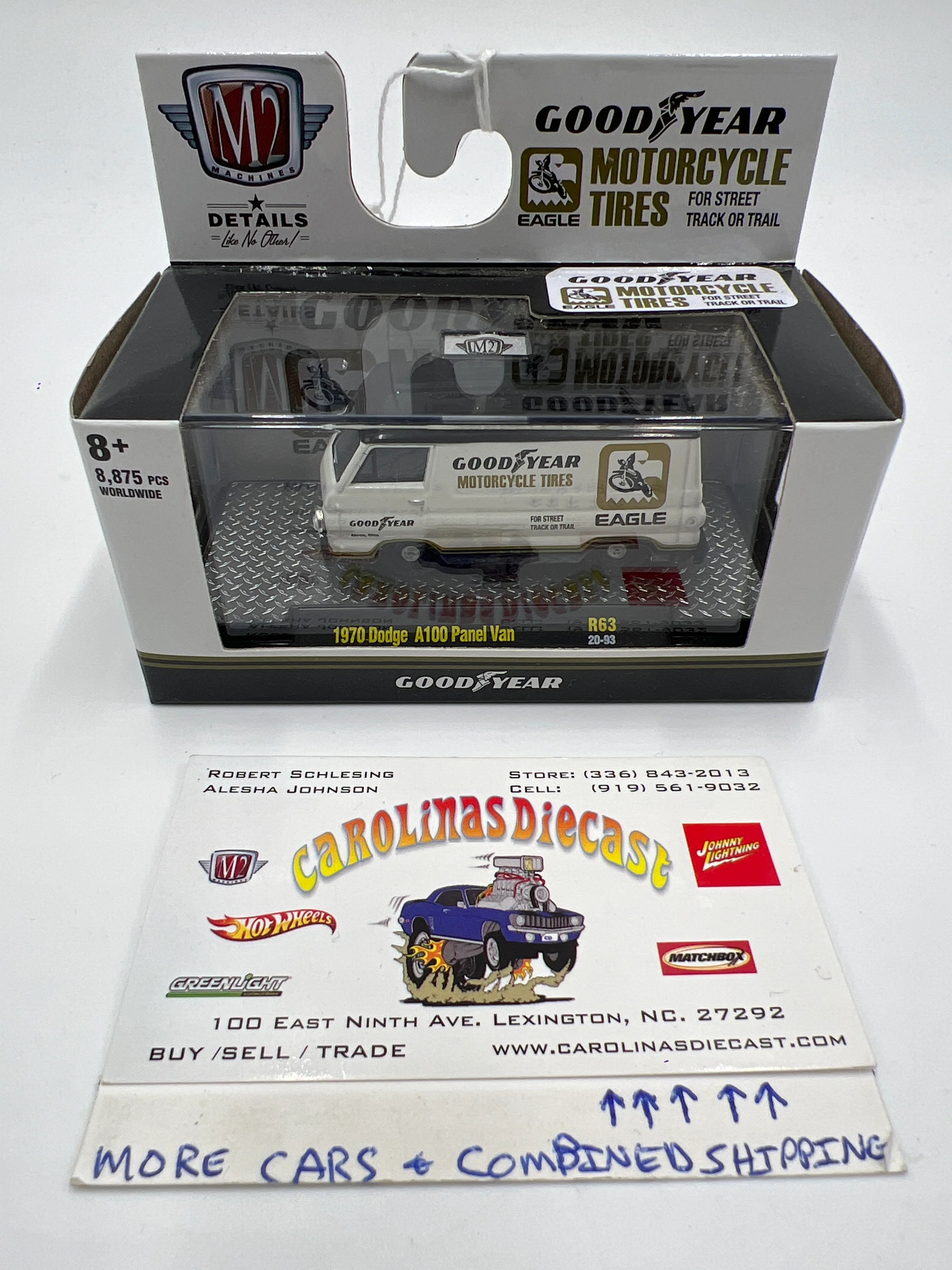 M2 Machines Goodyear 1970 Dodge A100 Panel Van Black/White R63
