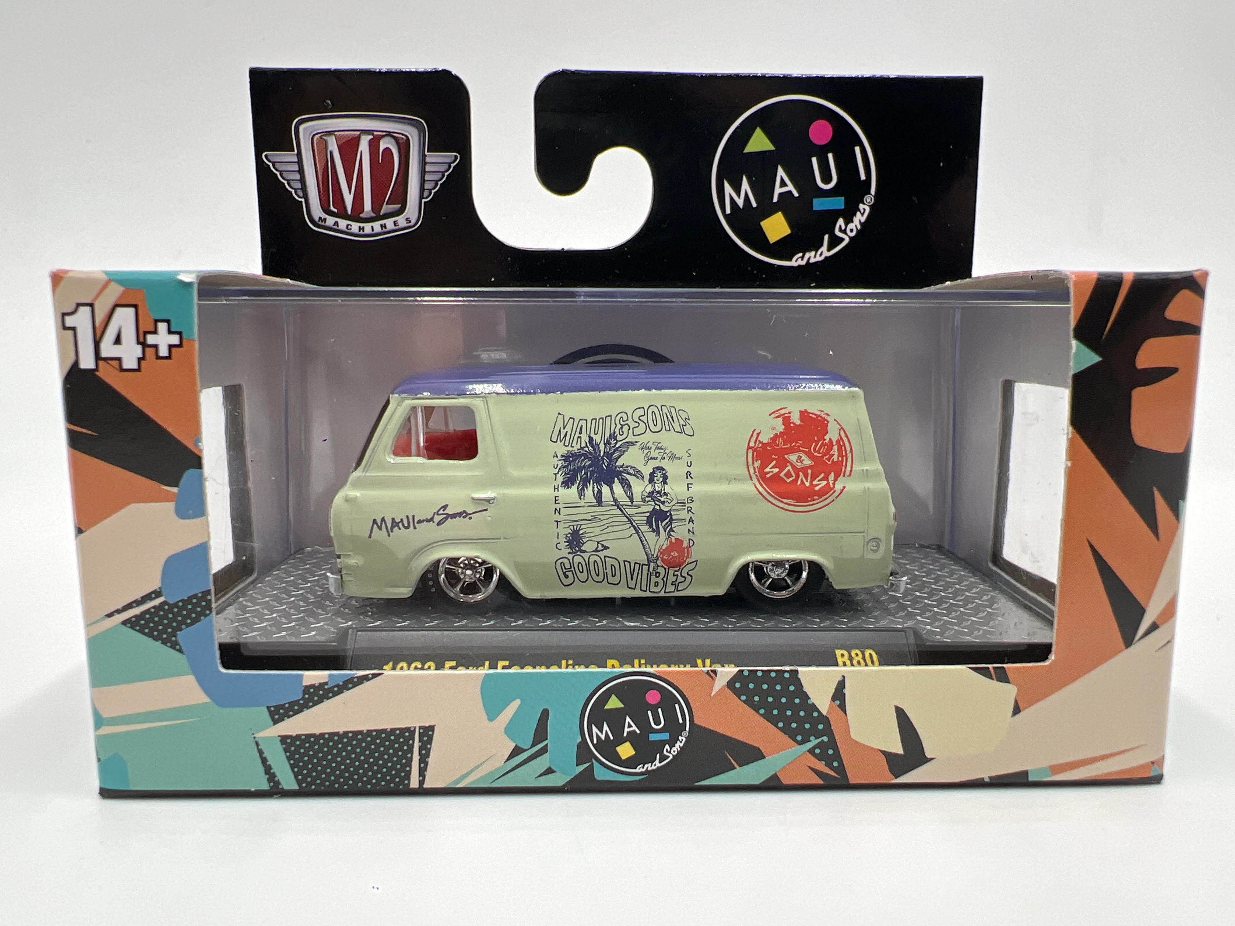 M2 Machines Maui & Sons 1963 Ford Econoline Delivery Van R80 - Image 2