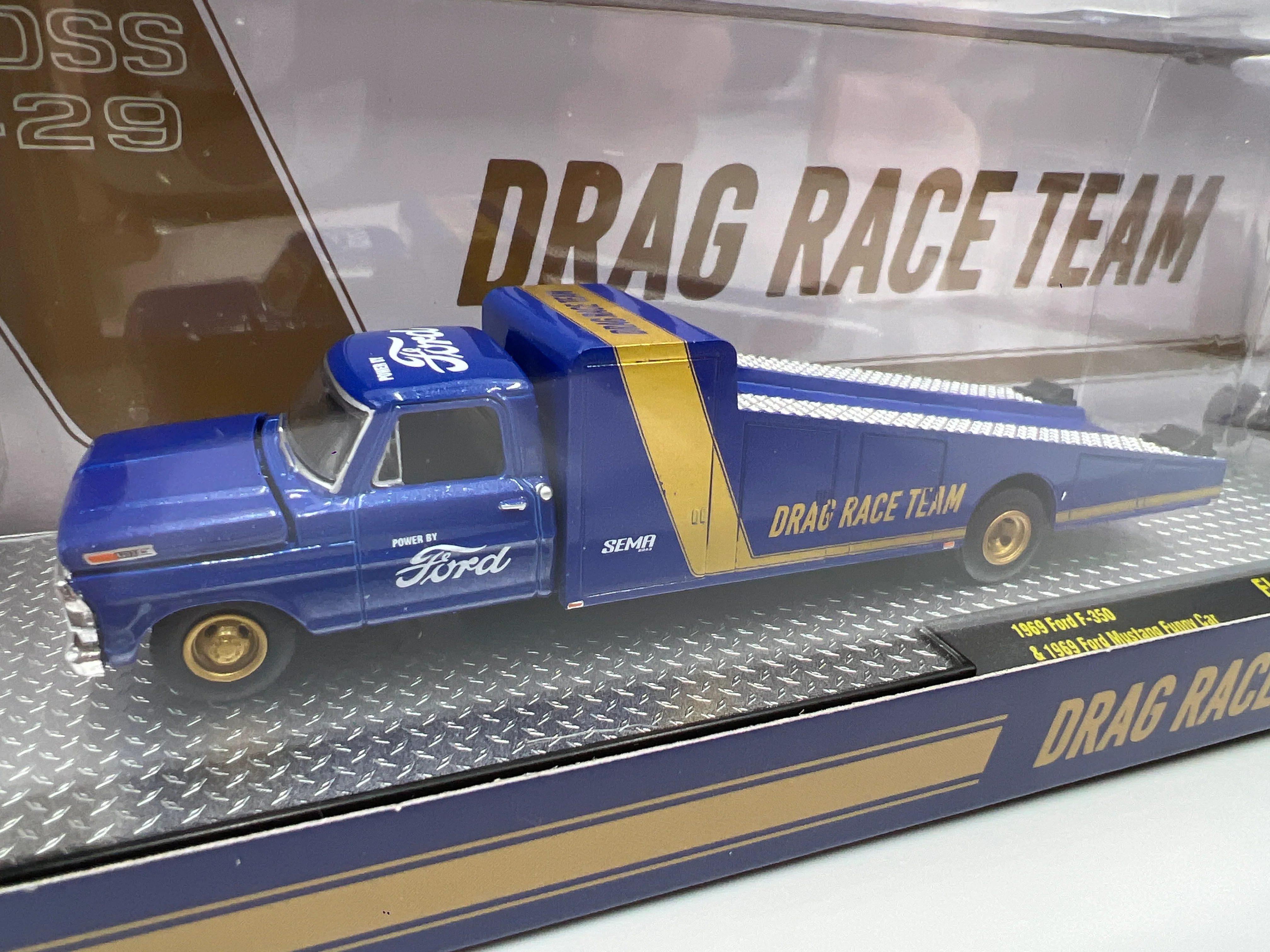 M2 Machines SEMA 2023 1/1200 Drag Race Team 1969 Ford F-350 & 1969 Ford Mustang Funny Car W/Card FL01 - Image 4