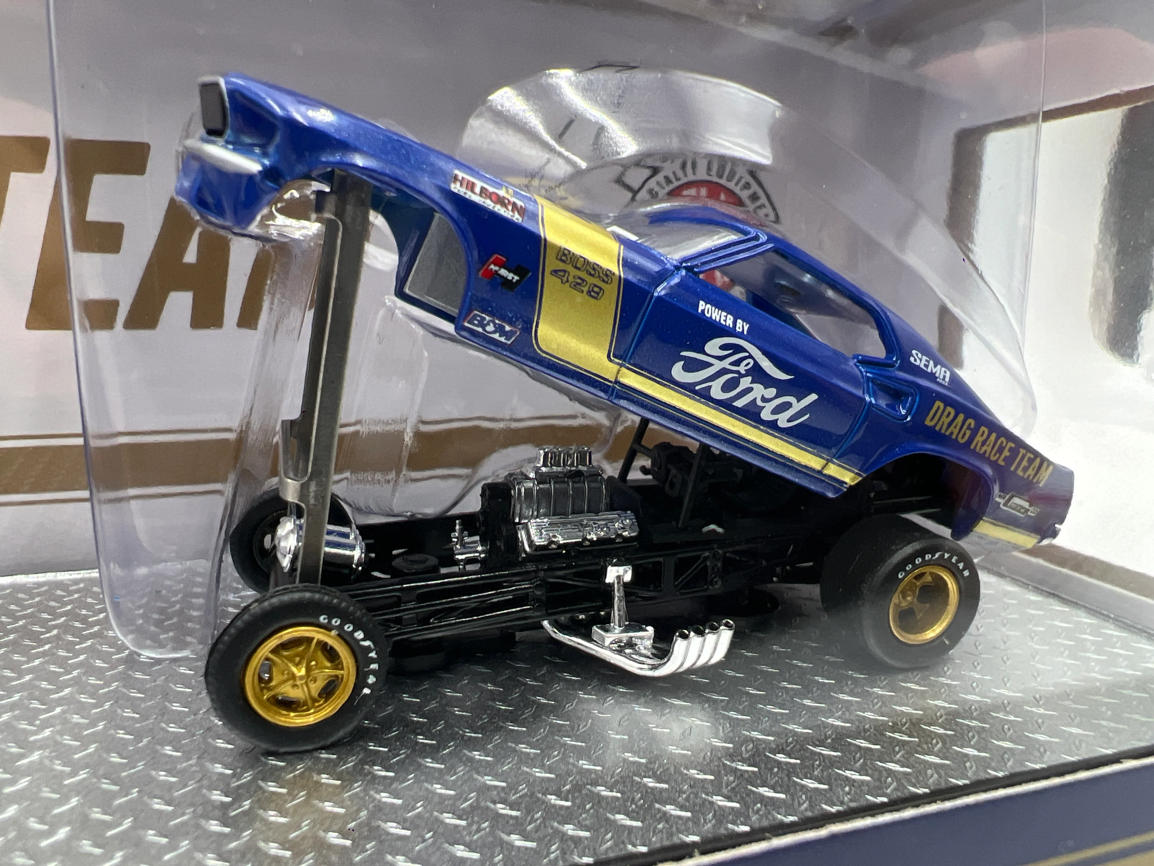 M2 Machines SEMA 2023 1/1200 Drag Race Team 1969 Ford F-350 & 1969 Ford Mustang Funny Car W/Card FL01 - Image 5