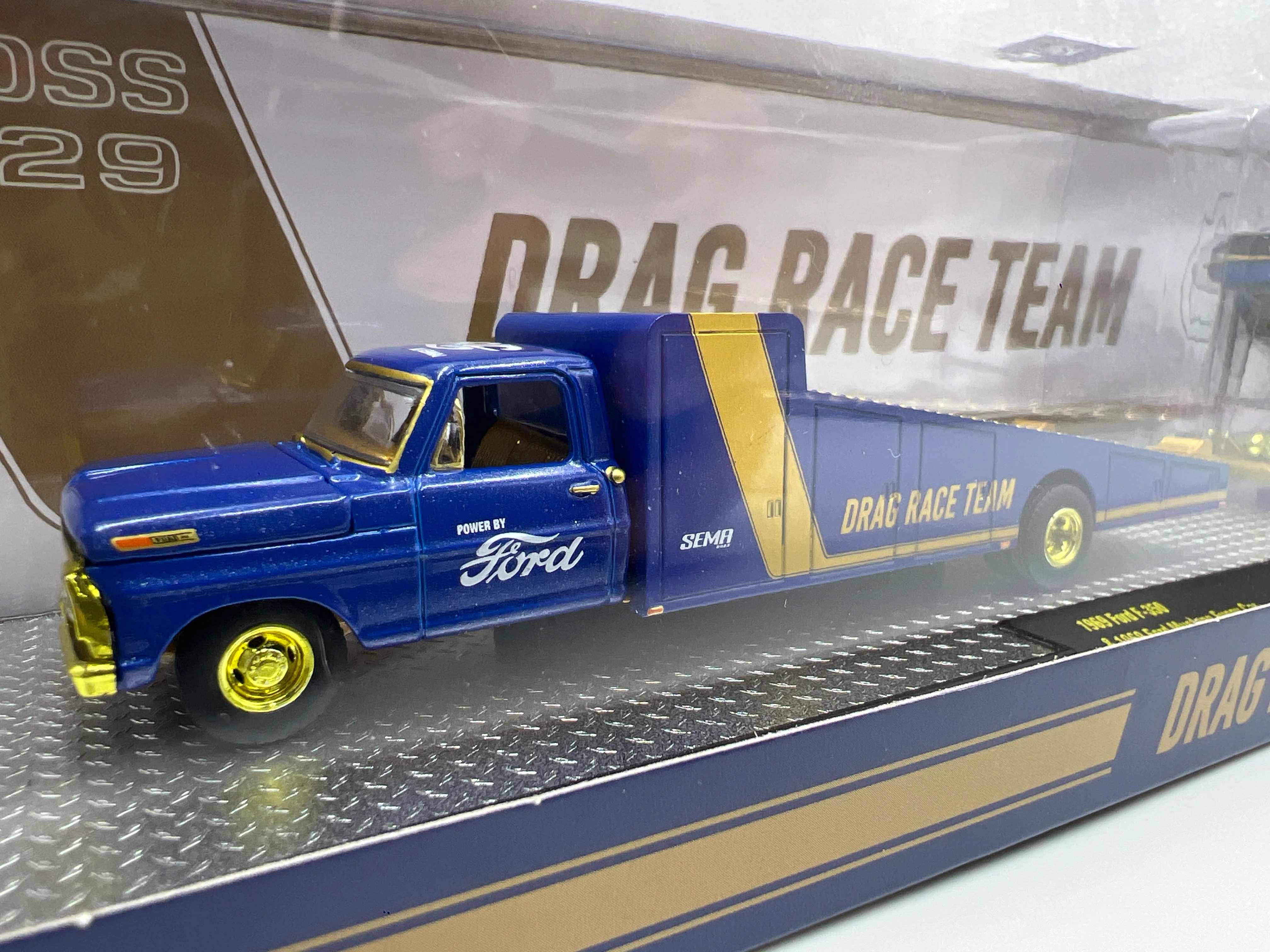 M2 Machines SEMA 2023 CHASE 1/600 Drag Race Team 1969 Ford F-350 & 1969 Ford Mustang Funny Car FL01 - Image 2