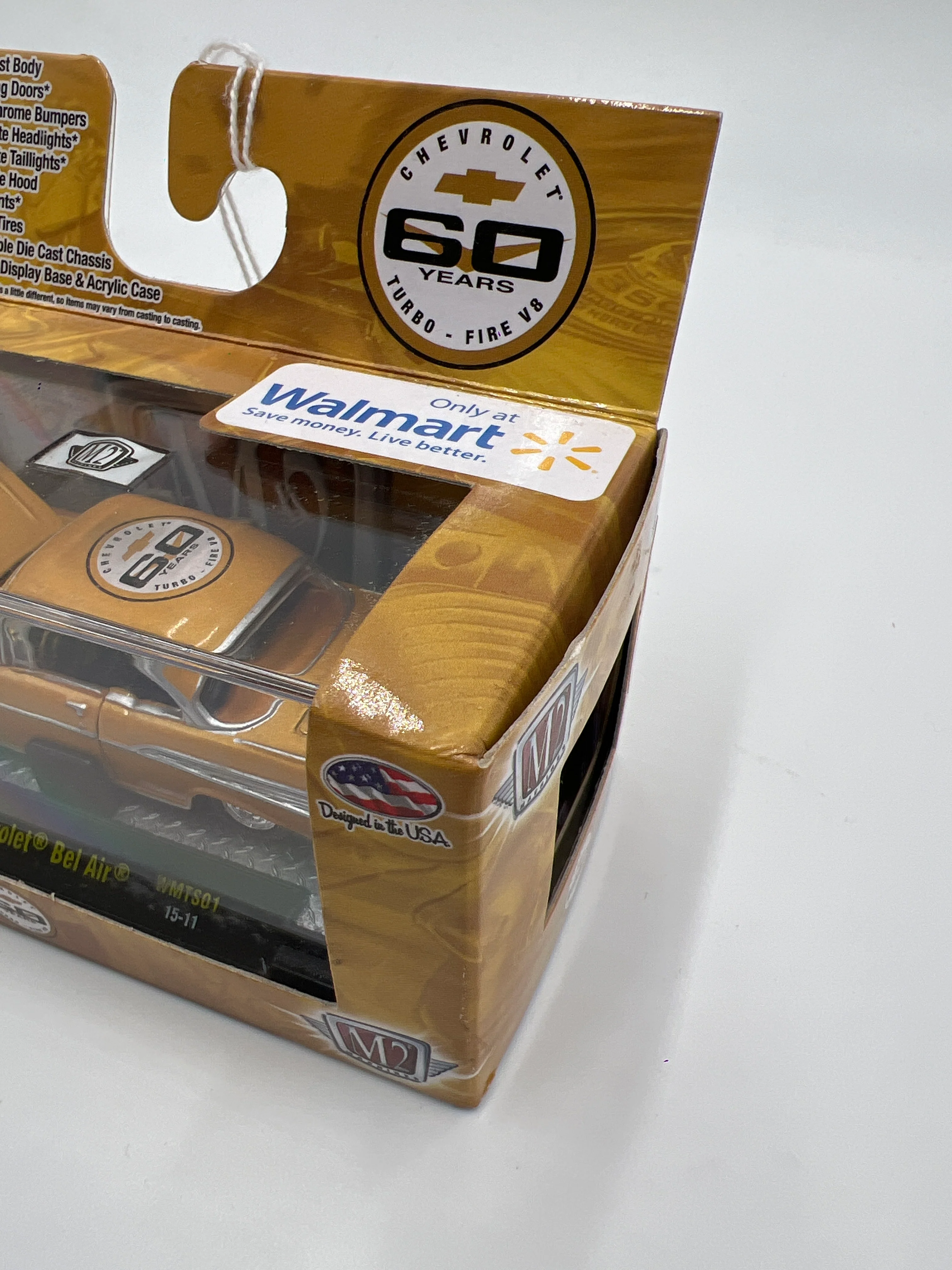 M2 Machines Walmart Exclusive Chevrolet 60 Years 1957 Chevrolet Bel Air Gold WMTS01 - Image 4