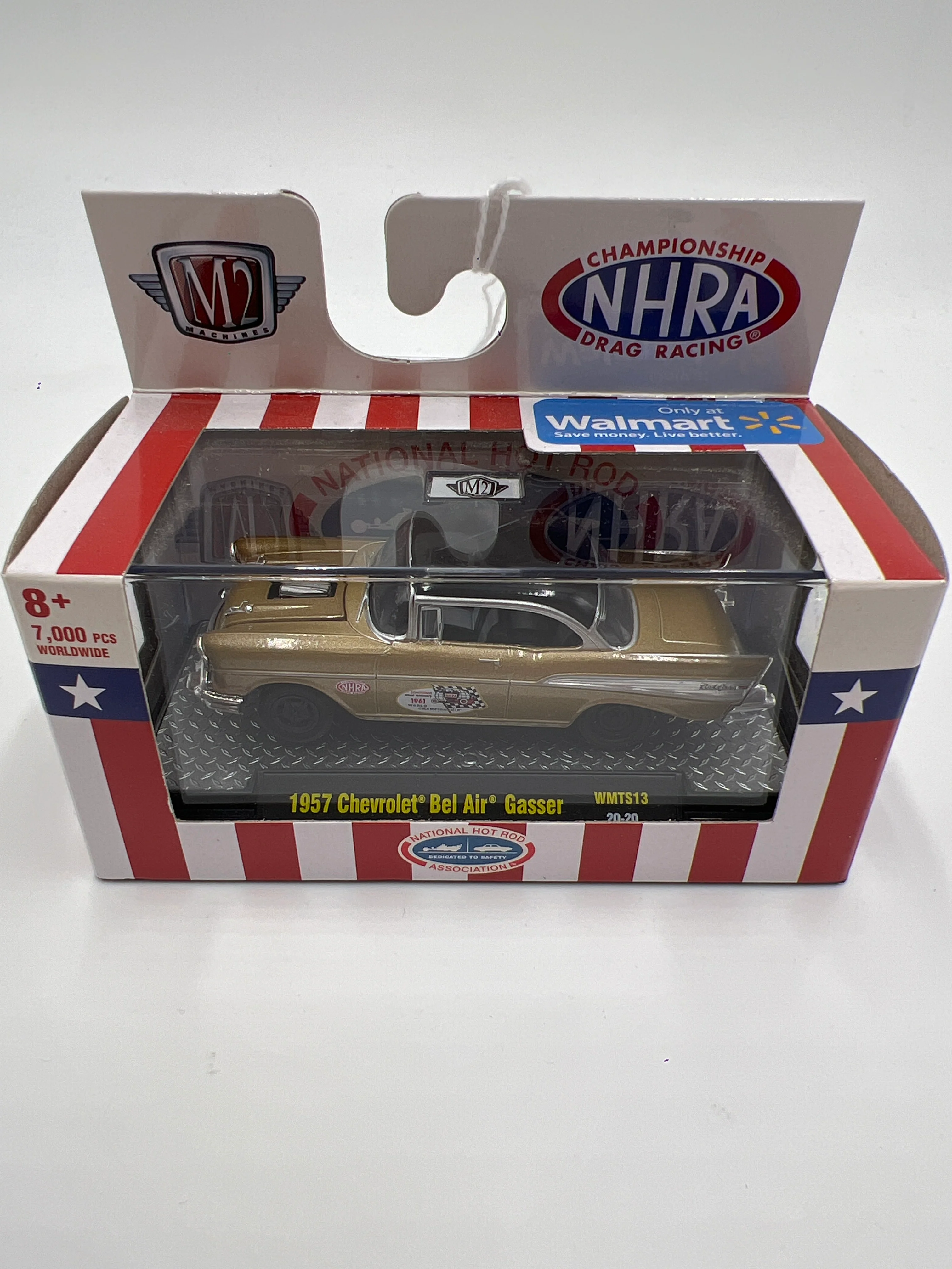 M2 Machines Walmart Exclusive NHRA 1957 Chevrolet Bel Air Gasser Gold WMTS13 - Image 2