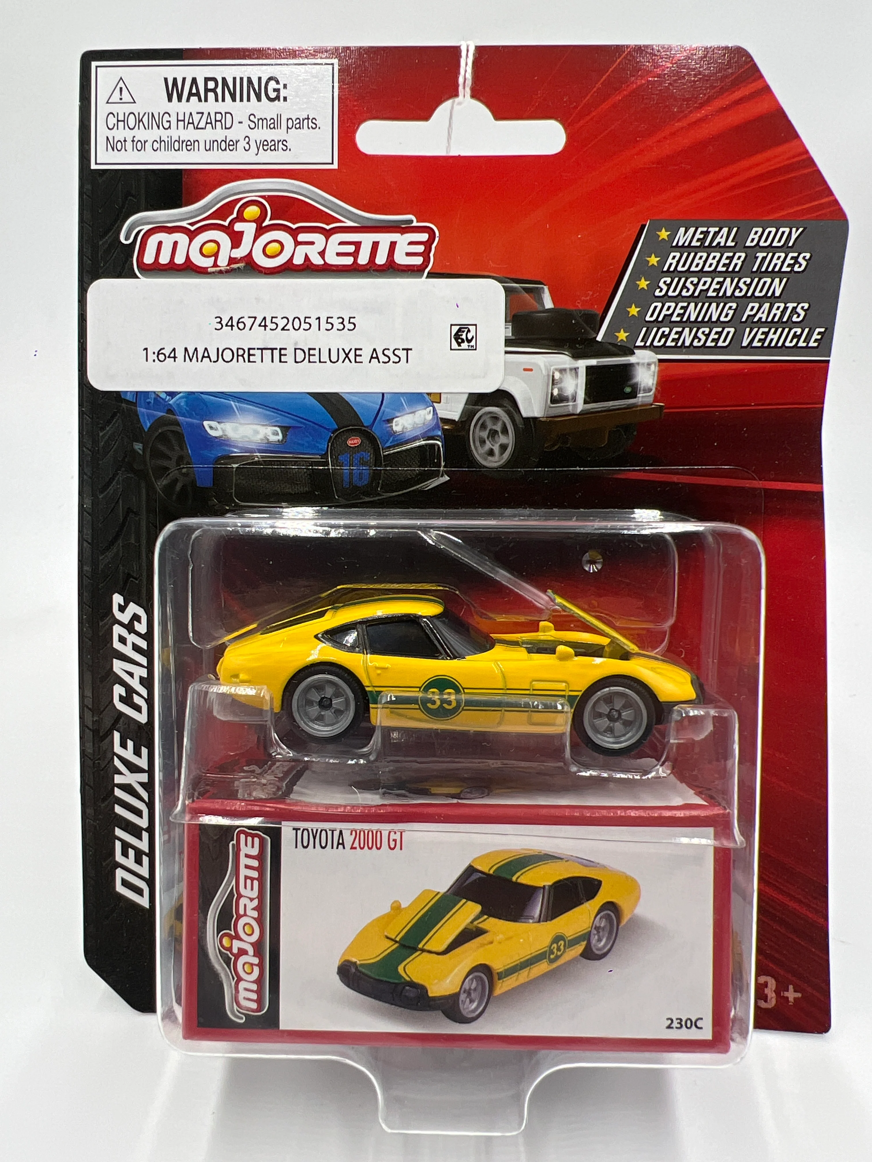 Majorette Deluxe Cars Toyota 2000 GT Yellow 112H - Image 2