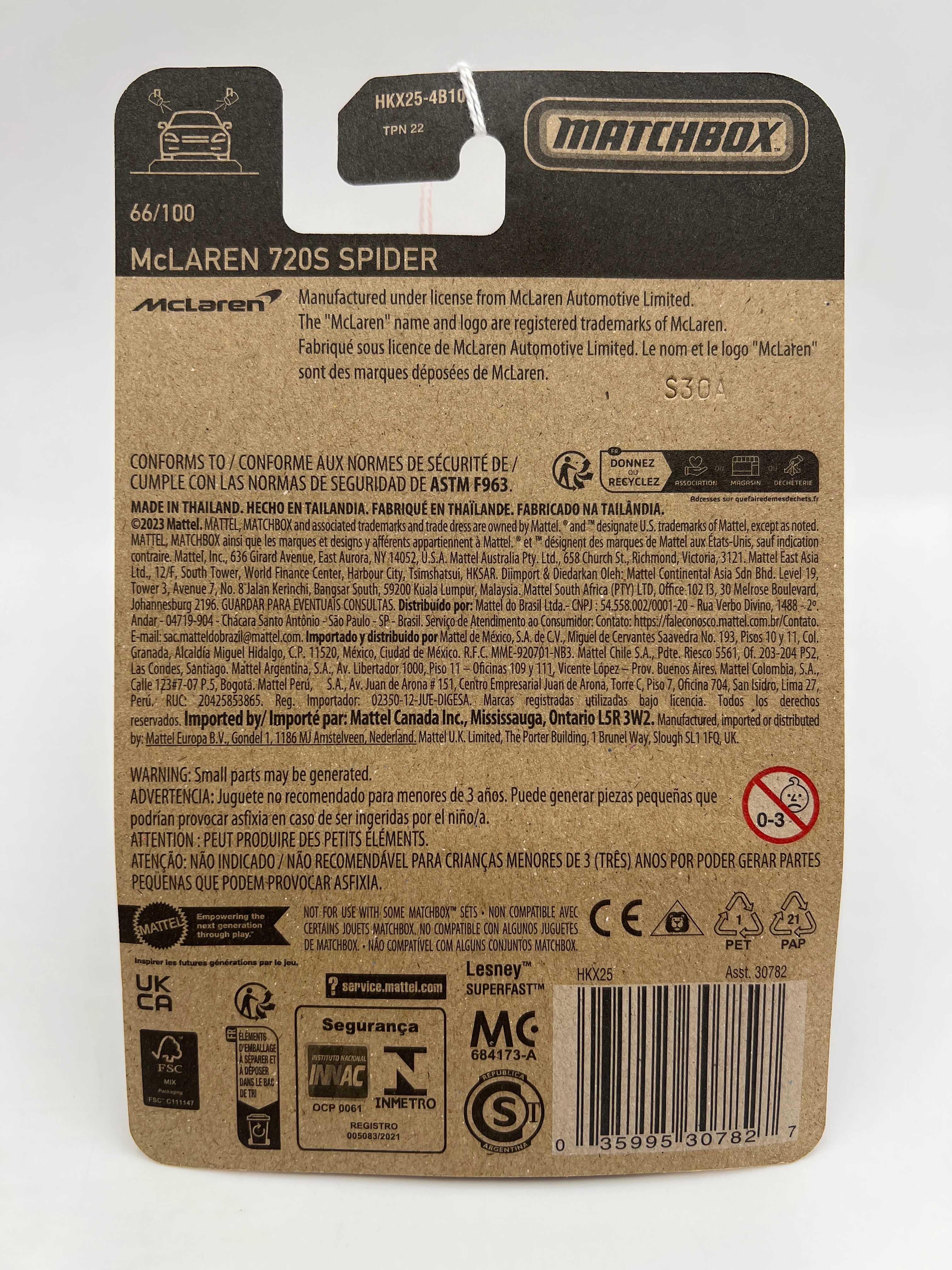 Matchbox #66 McLaren 720S Spider Gray 214H - Image 6
