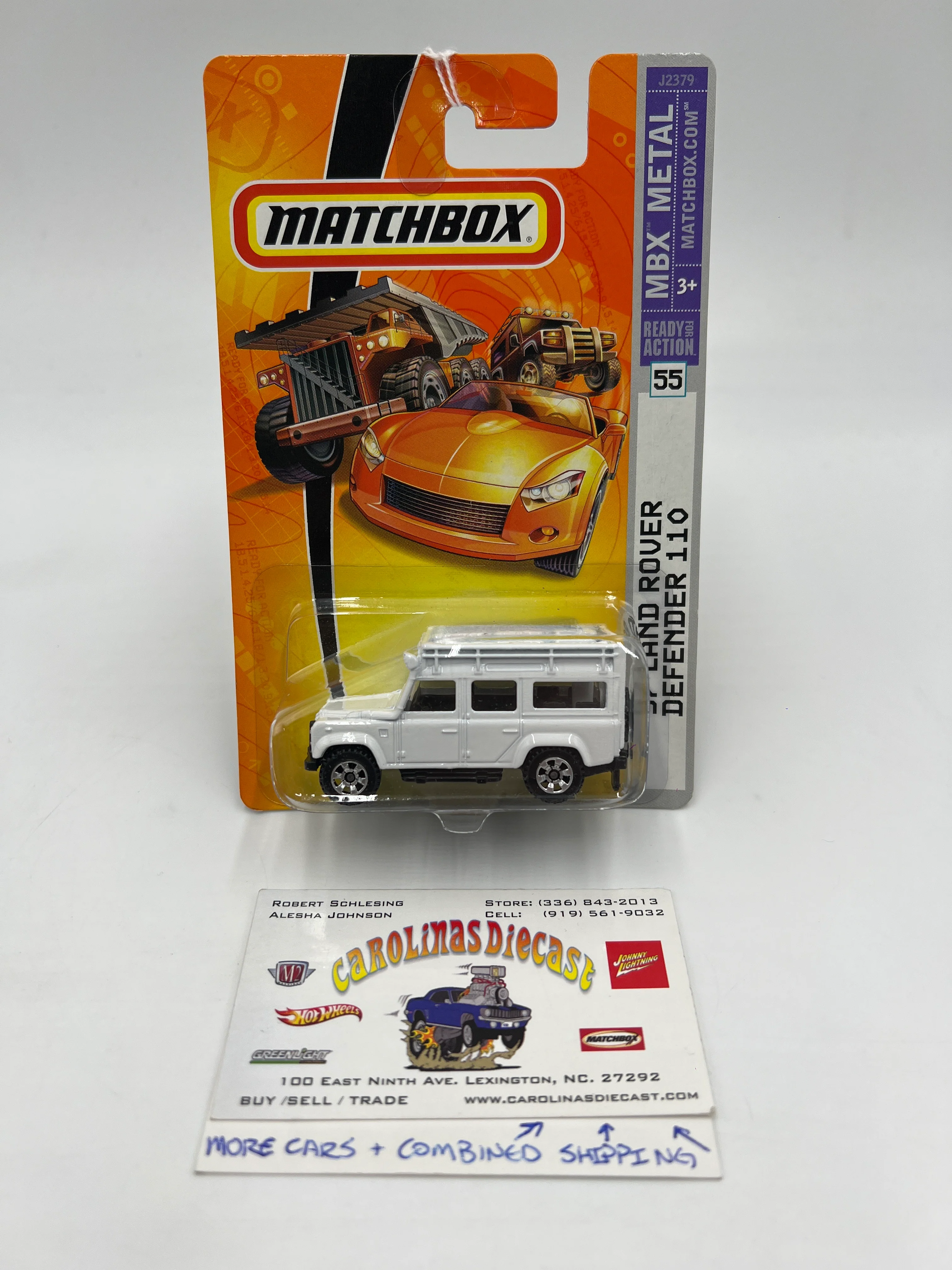 Matchbox MBX Metal #55 97 Land Rover Defender 110 White