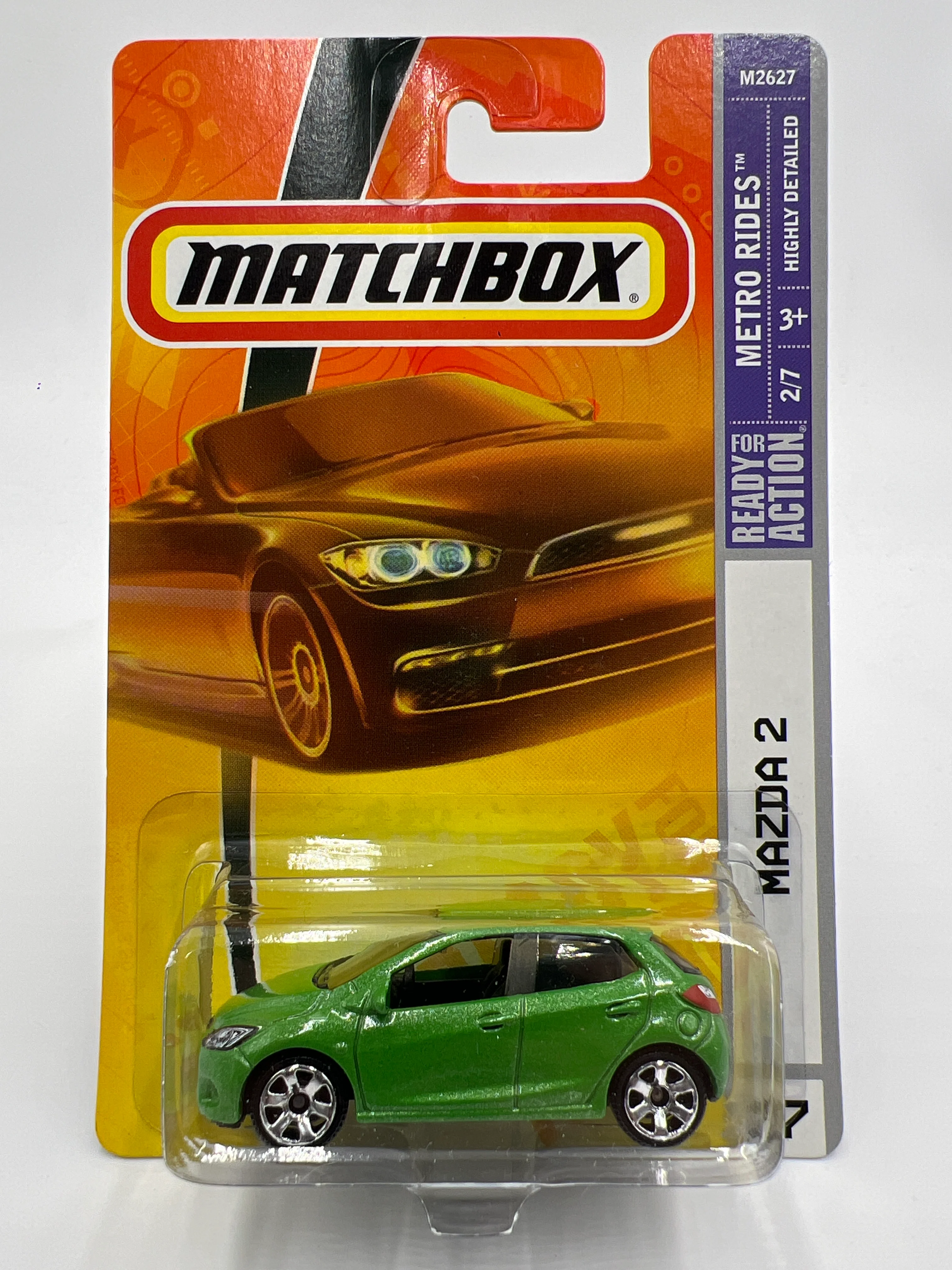 Matchbox #27 Metro Rides Mazda 2 Green W/Protector - Image 2