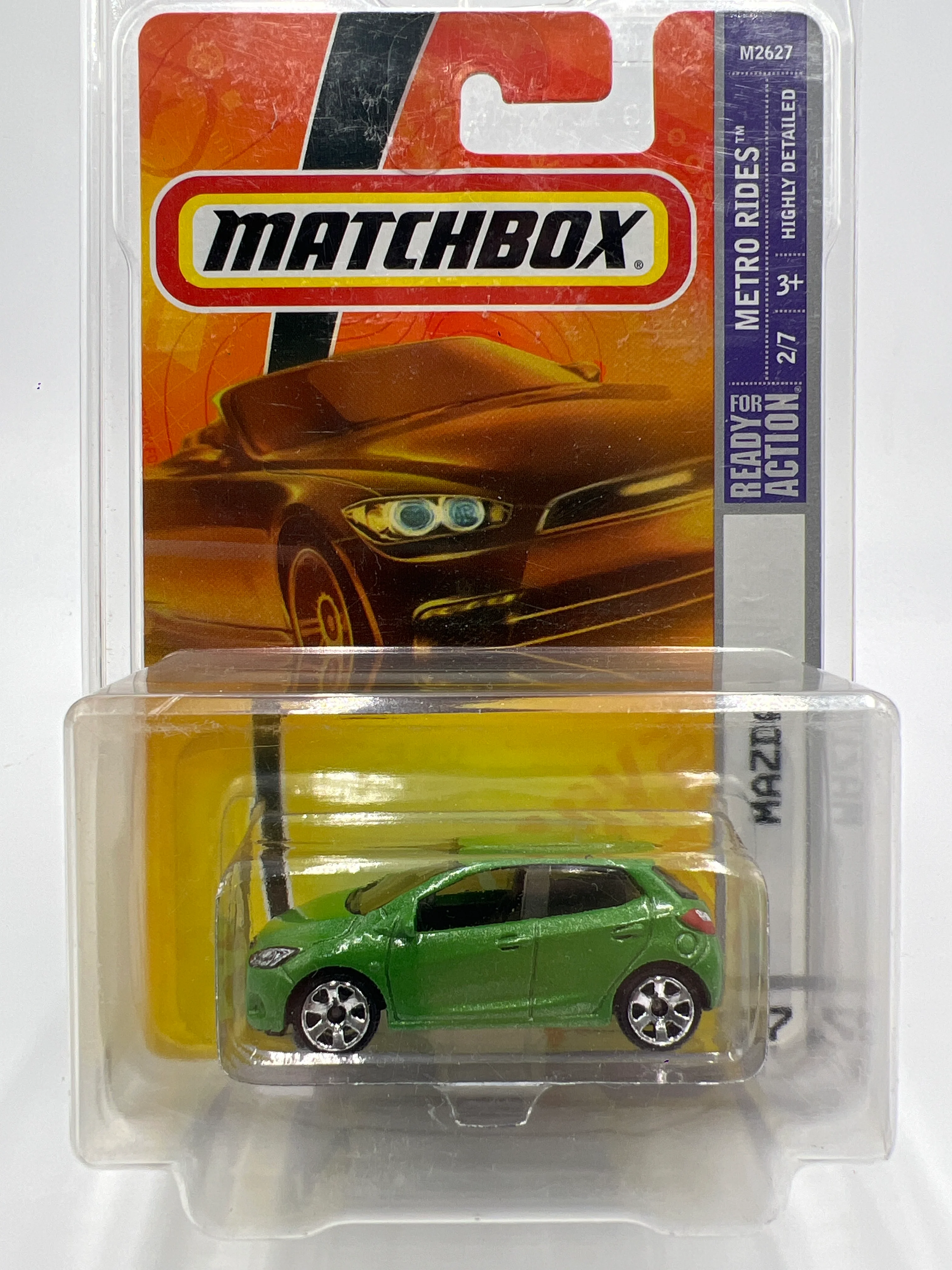 Matchbox #27 Metro Rides Mazda 2 Green W/Protector - Image 8