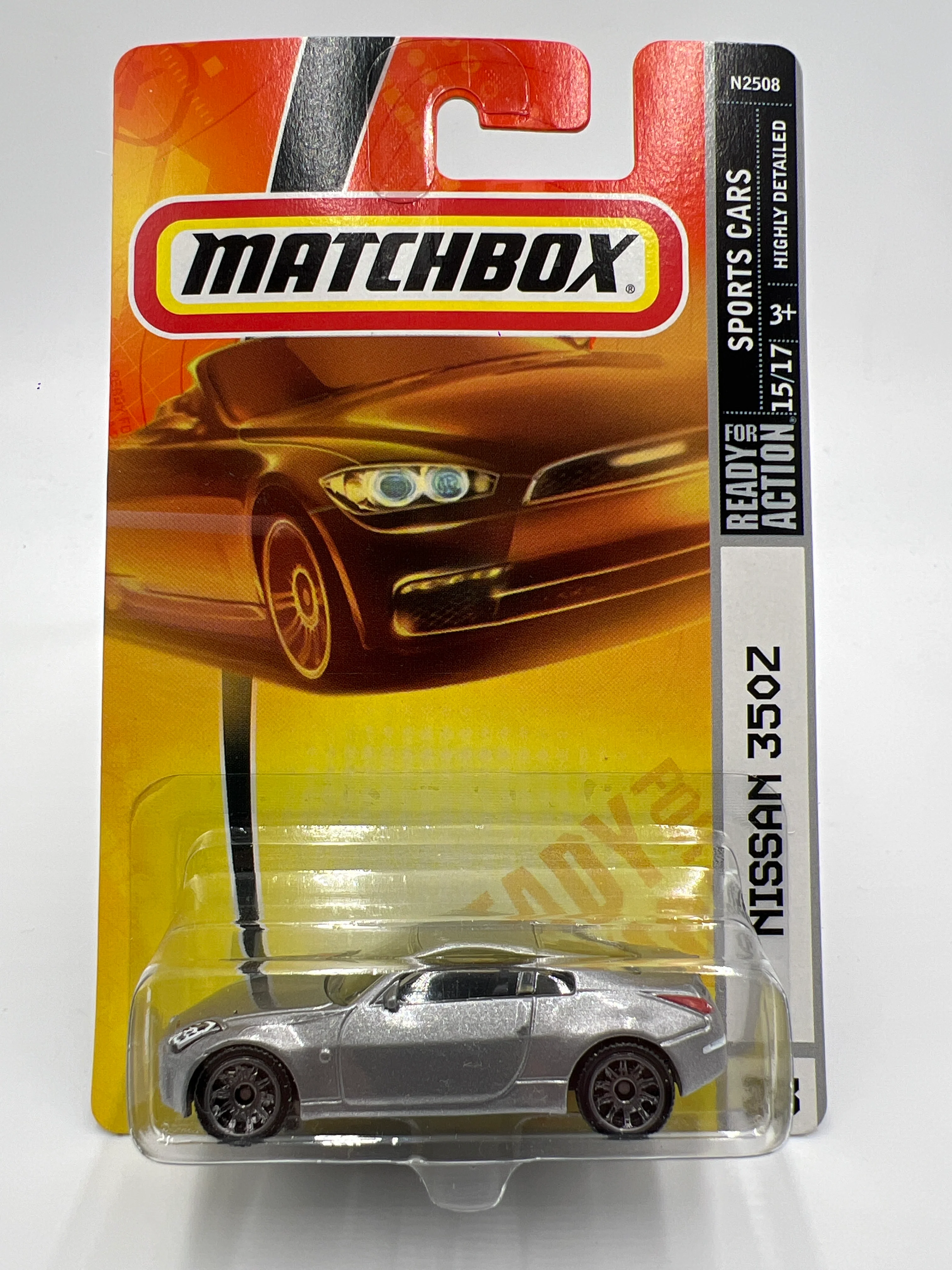 Matchbox #23 Sports Cars Nissan 350Z Silver W/Protector - Image 2