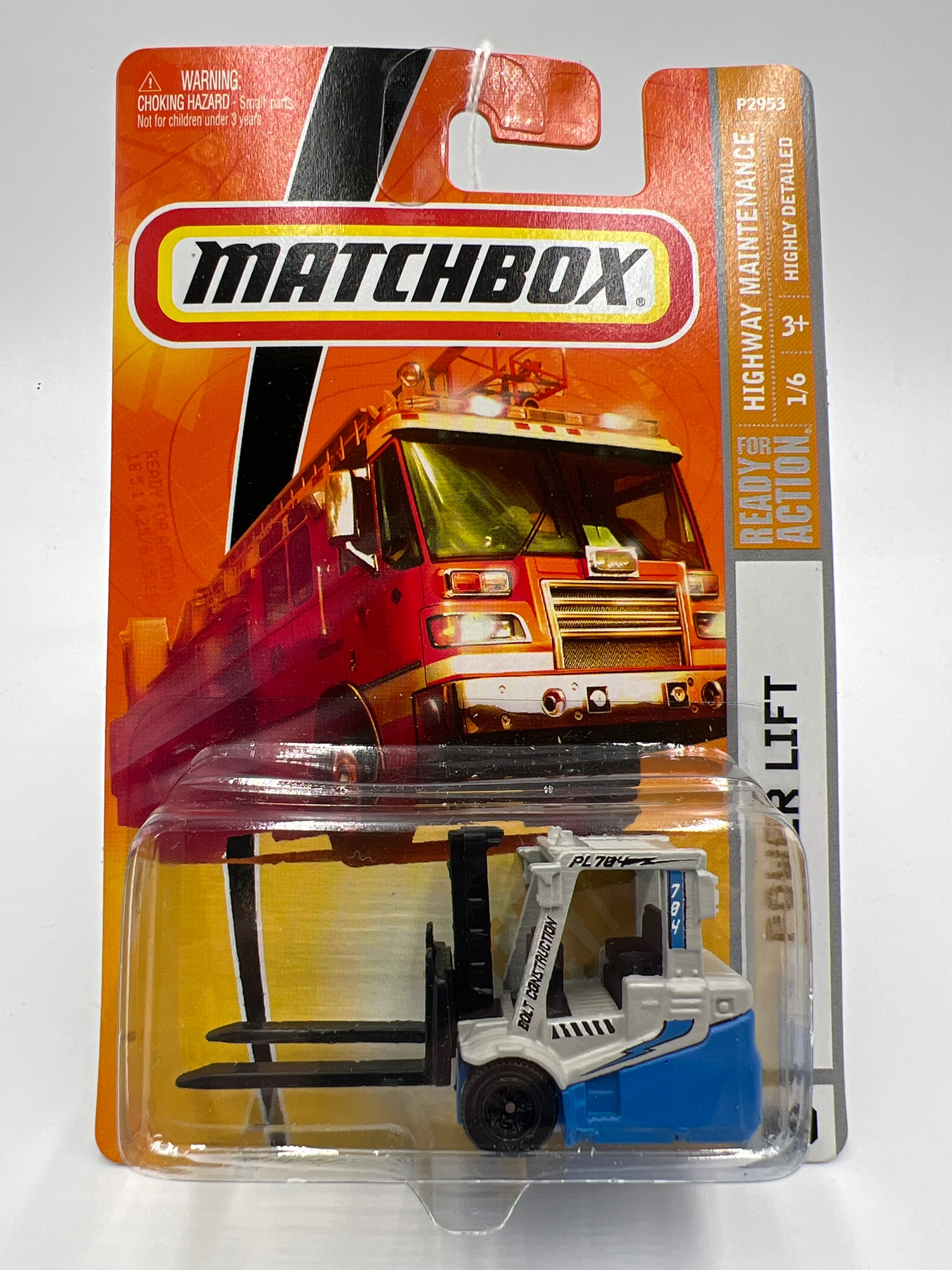 Matchbox #69 Highway Maintenance Power Lift Gray/Blue 206F - Image 2