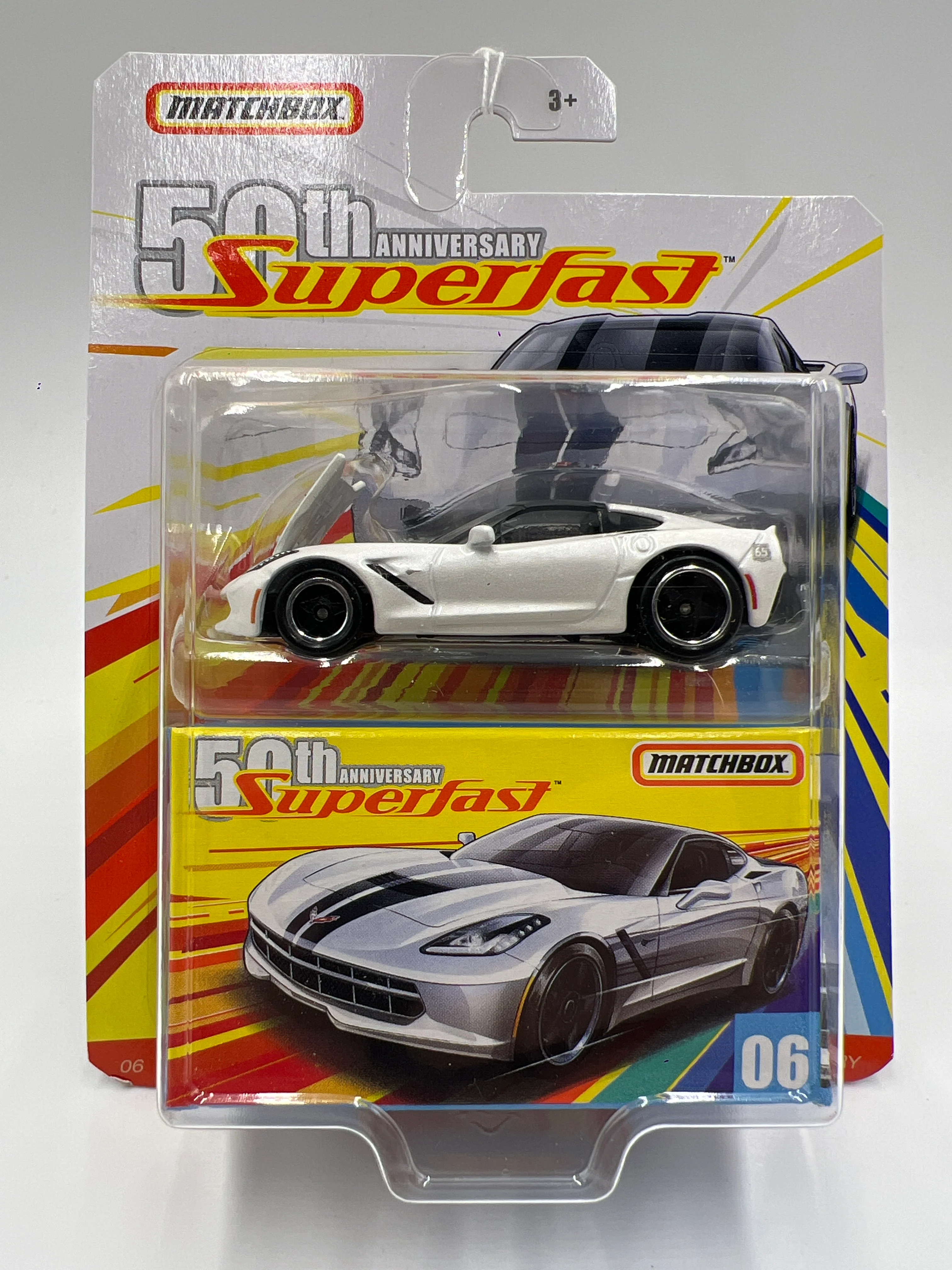 Matchbox 50th Anniversary Superfast #6 16 Corvette Stingray White 174G - Image 2