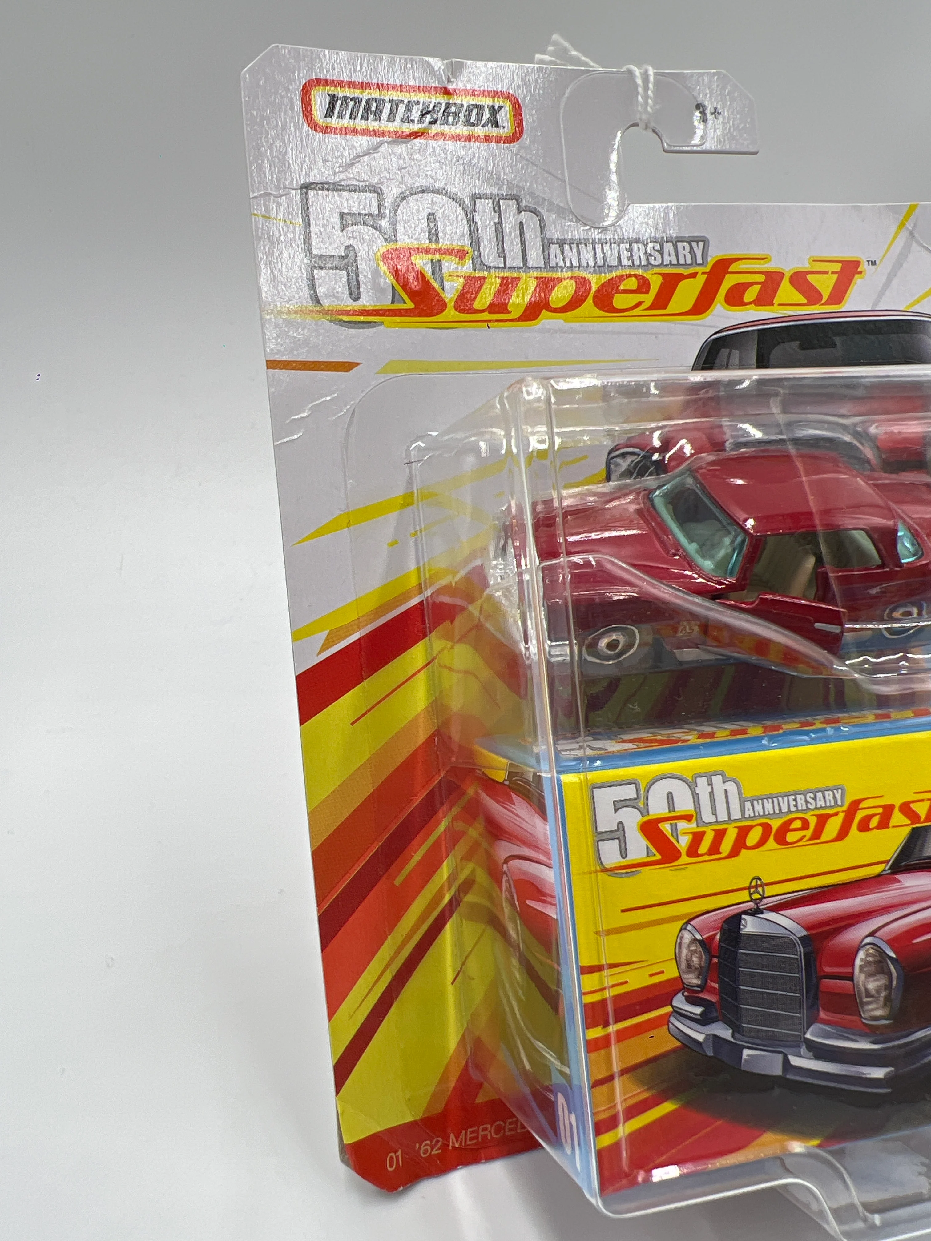 Matchbox 50th Anniversary Superfast #1 62 Mercedes-Benz 220 SE Red Card Not Perfect 170i - Image 7