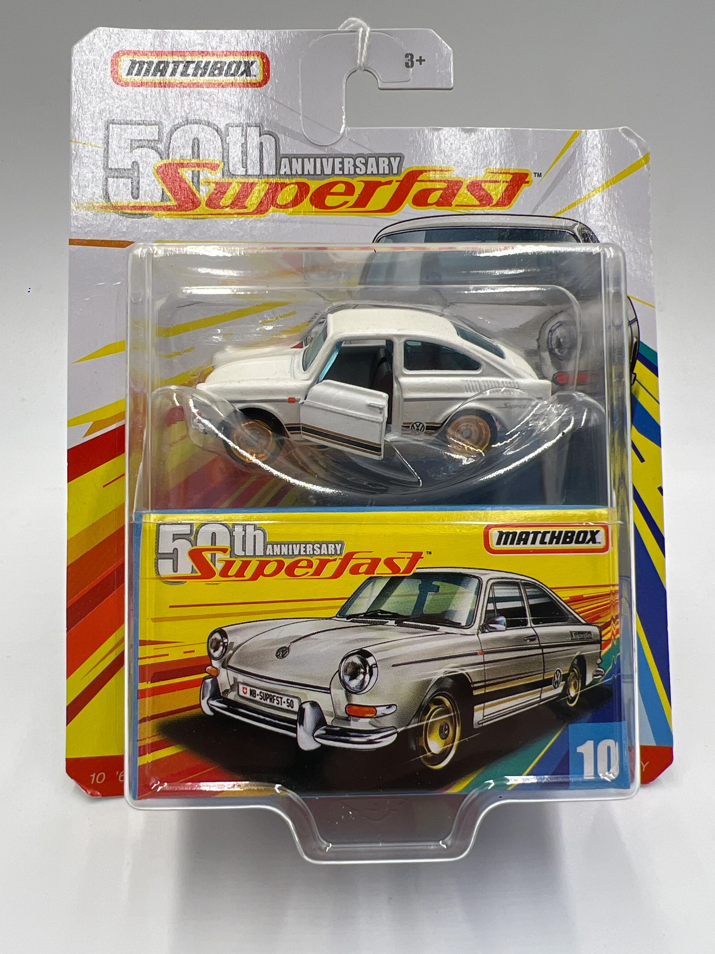 Matchbox 50th Anniversary Superfast #10 65 Volkswagen Type 3 Fastback White 173H - Image 2