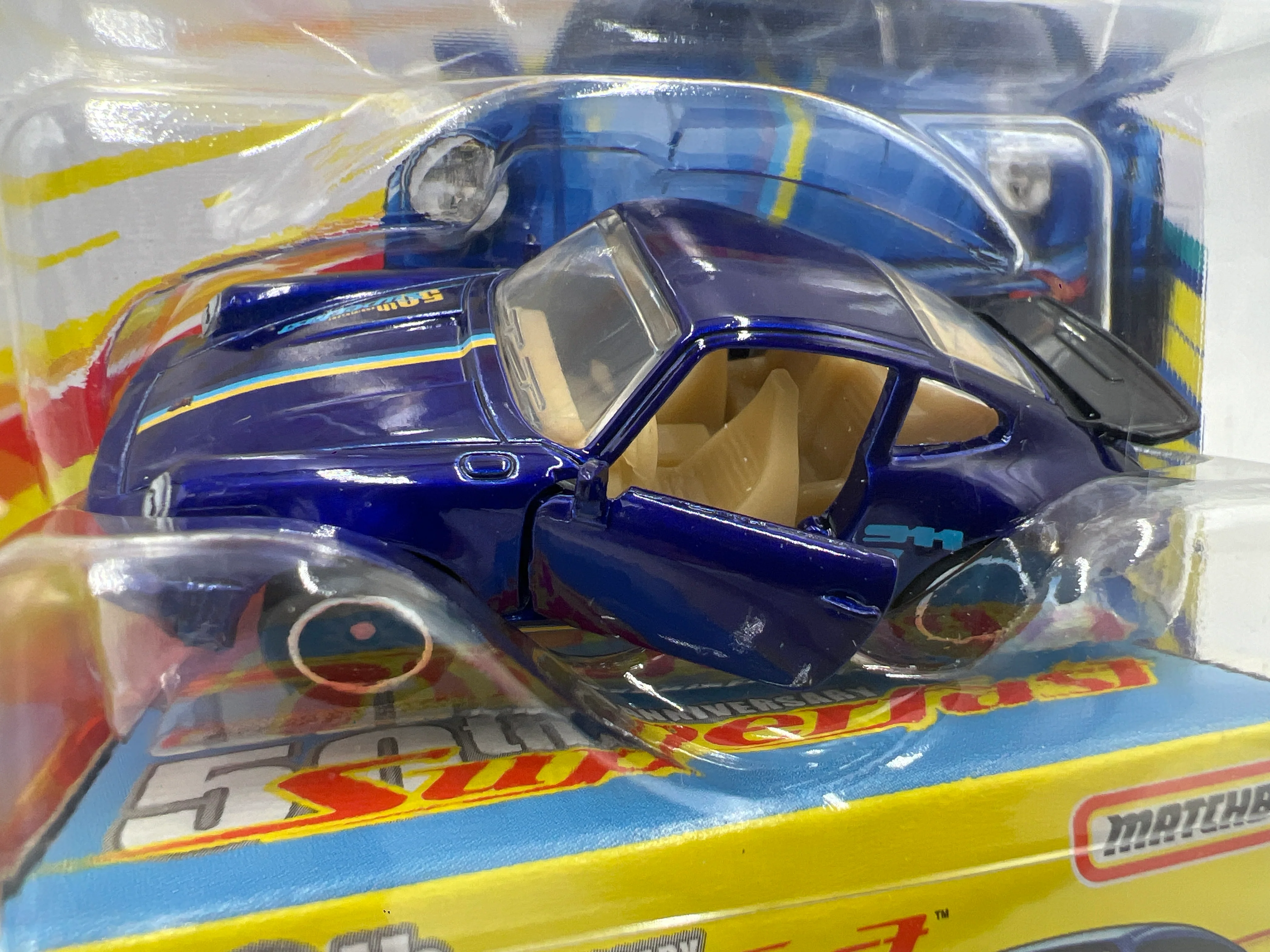 Matchbox 50th Anniversary Superfast #9 80 Porsche 911 Turbo Blue 172D - Image 3