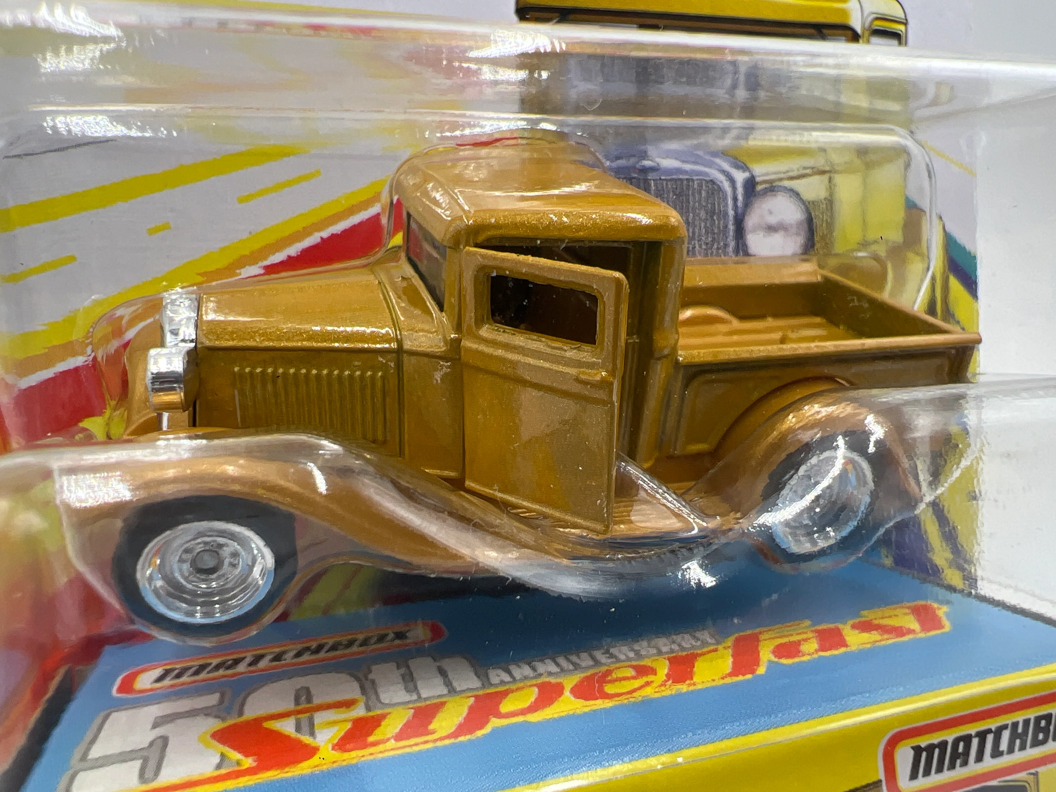 Matchbox 50th Anniversary Superfast #8 32 Ford Pickup Gold 172i - Image 3