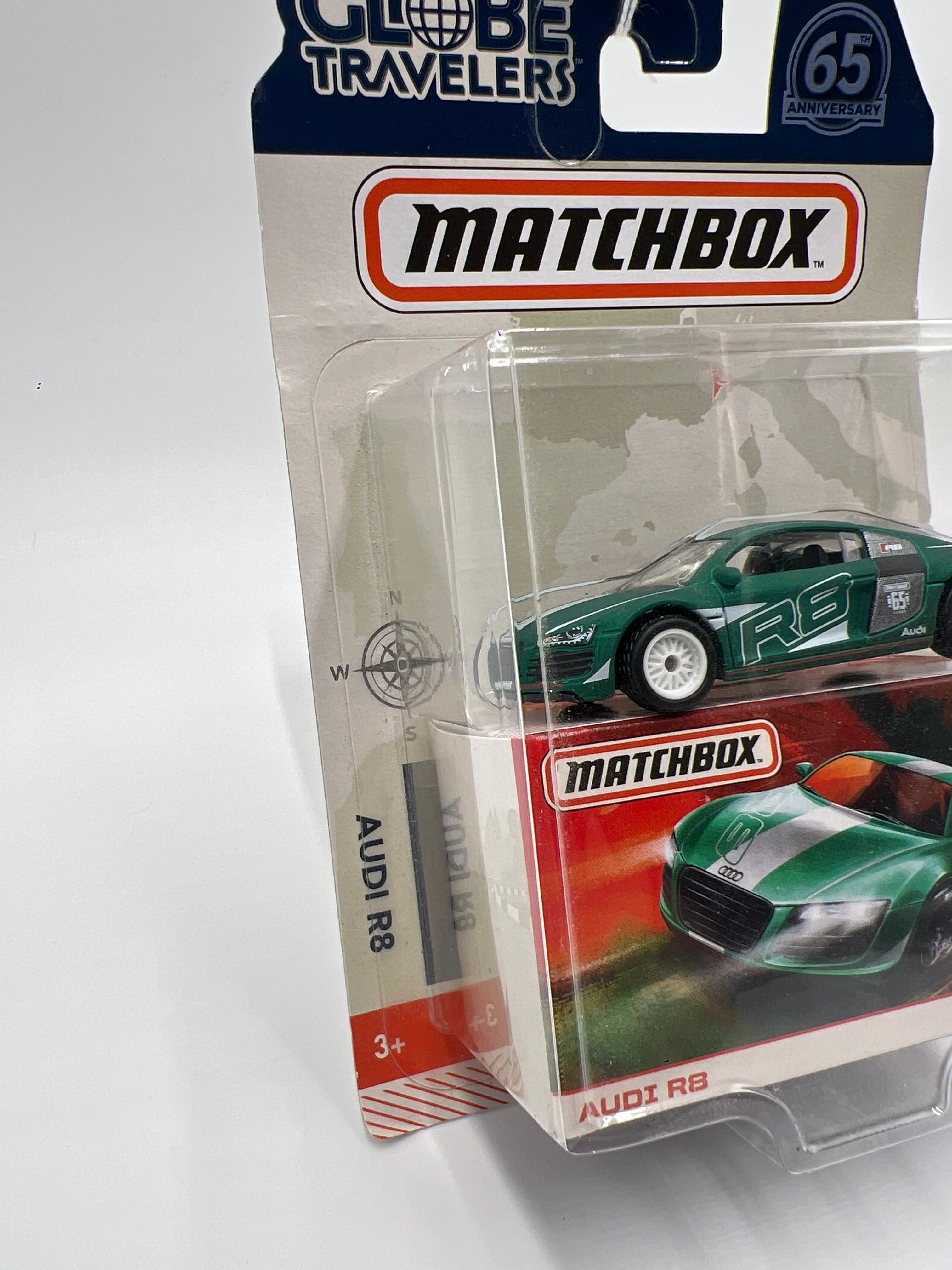 Matchbox 65th Anniversary Globe Travelers Audi R8 Green 168M - Image 4