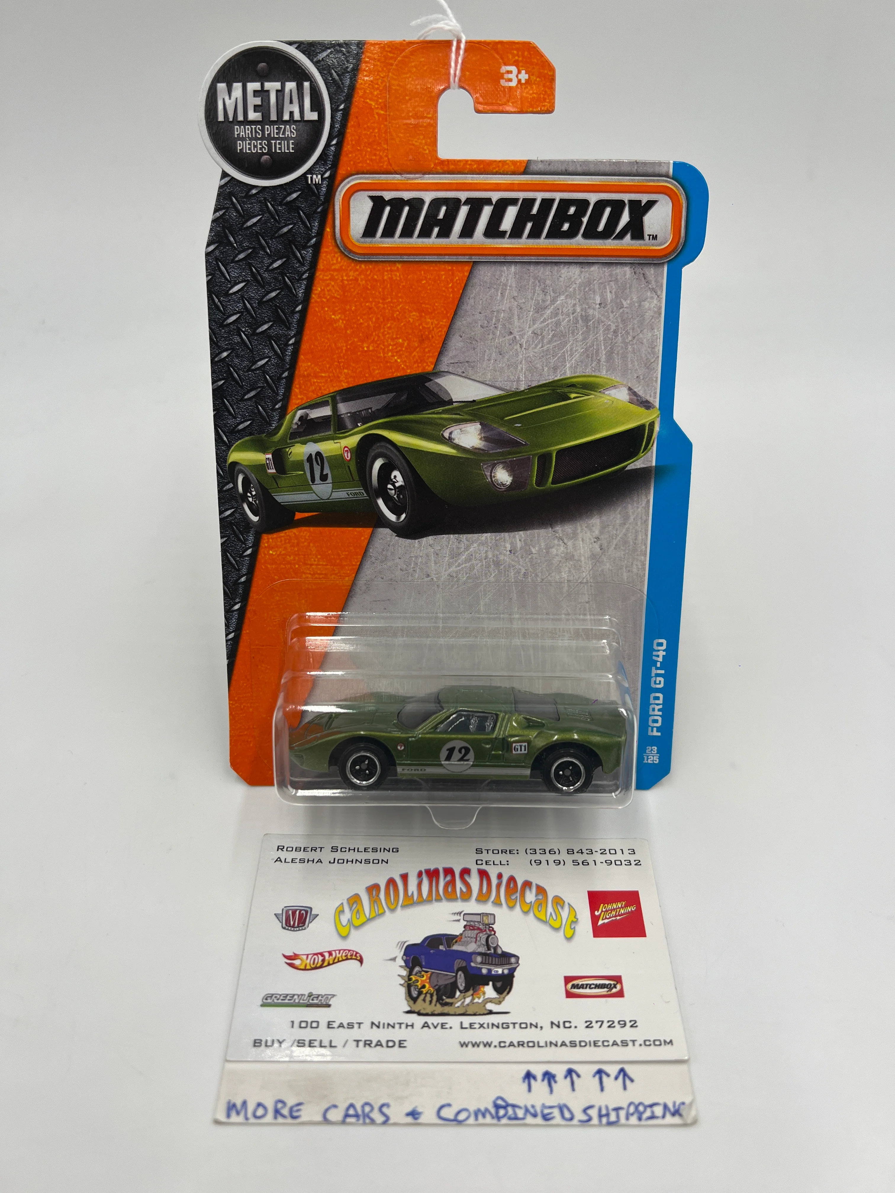 Matchbox Adventure City #23 Ford GT40 Green 206C