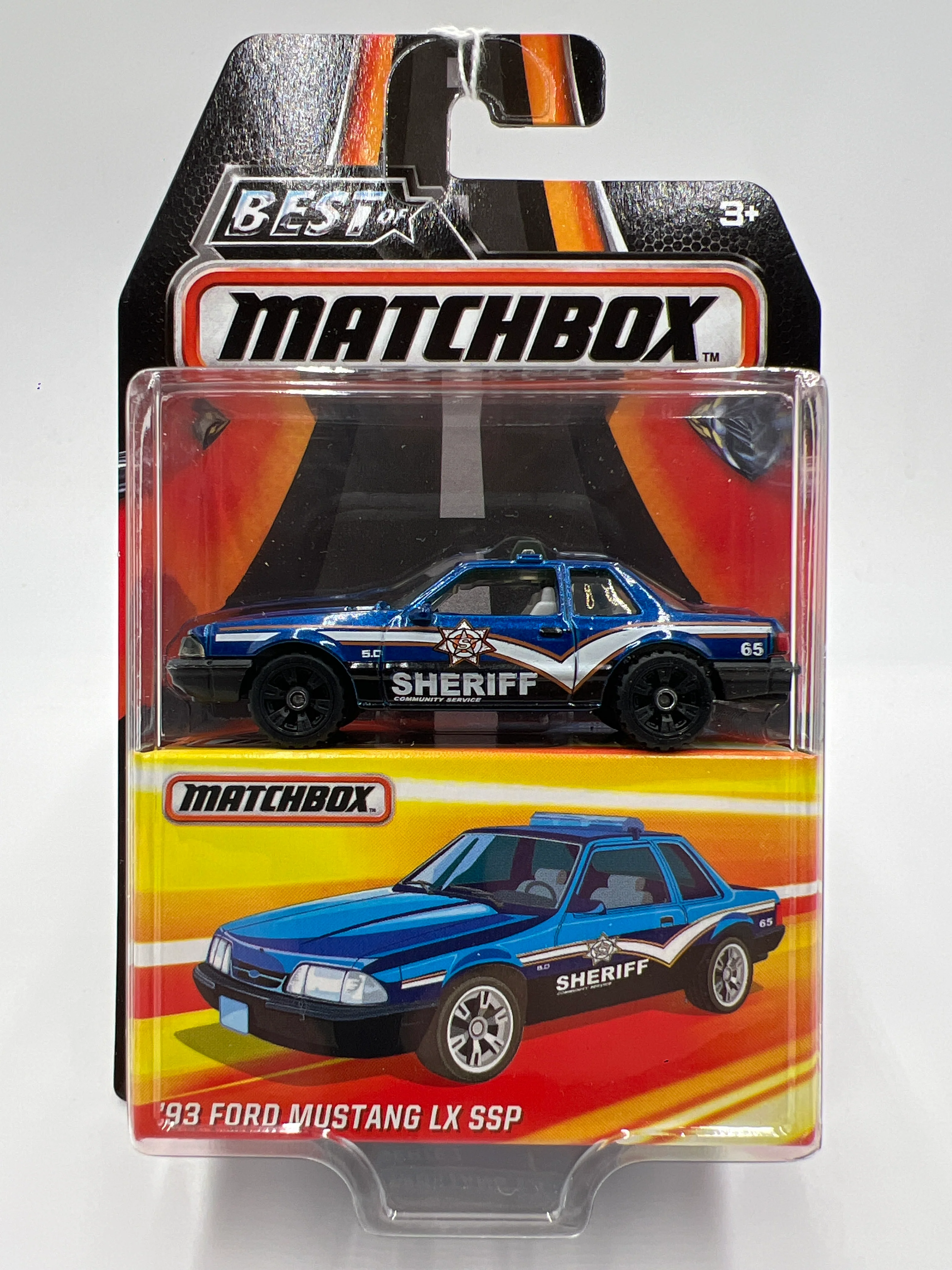 Matchbox Best of Matchbox Series 1 93 Ford Mustang LX SSP Sheriff 168K - Image 2